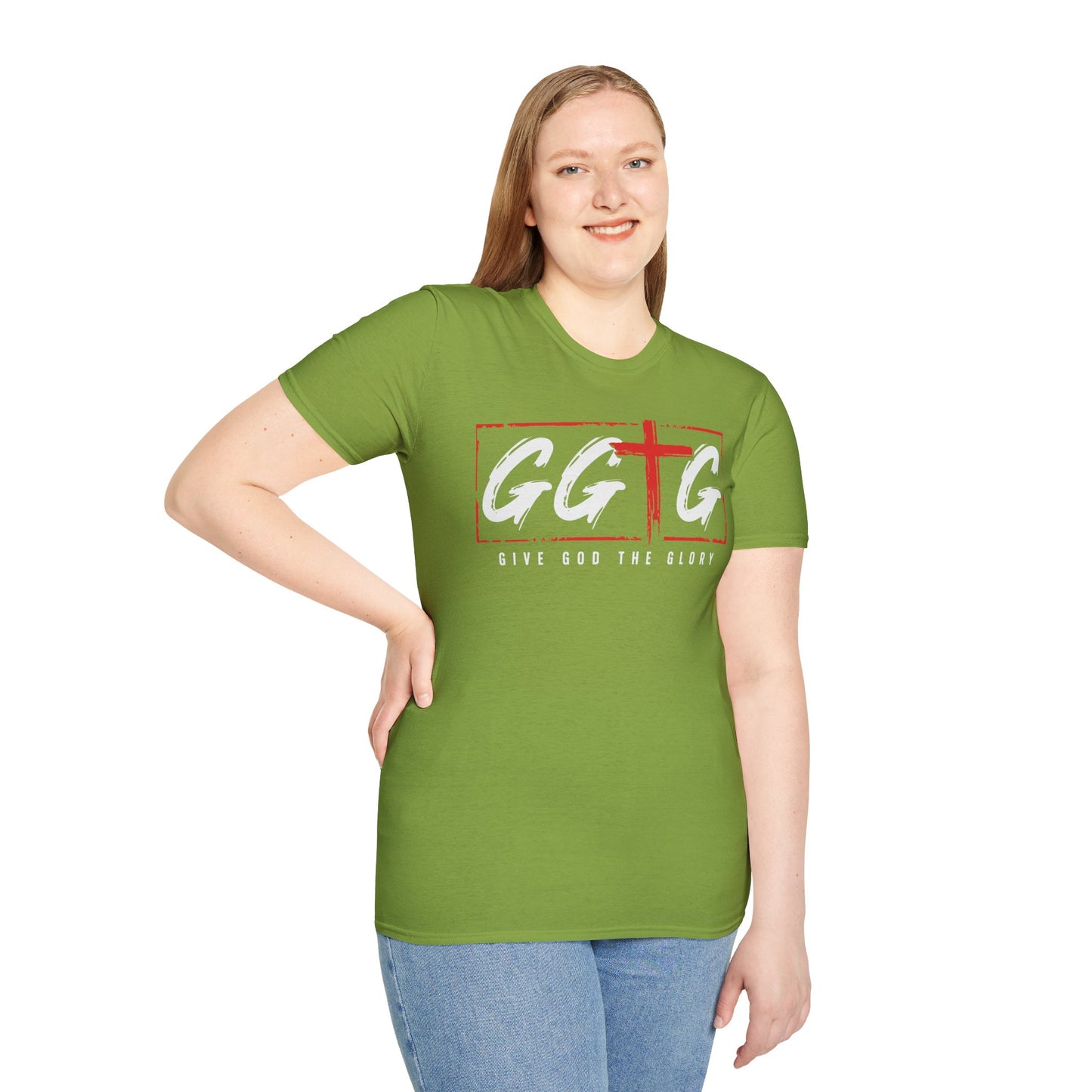 Unisex Softstyle T-Shirt  Inspirational - "Give God the Glory" & "Tell Your Story"