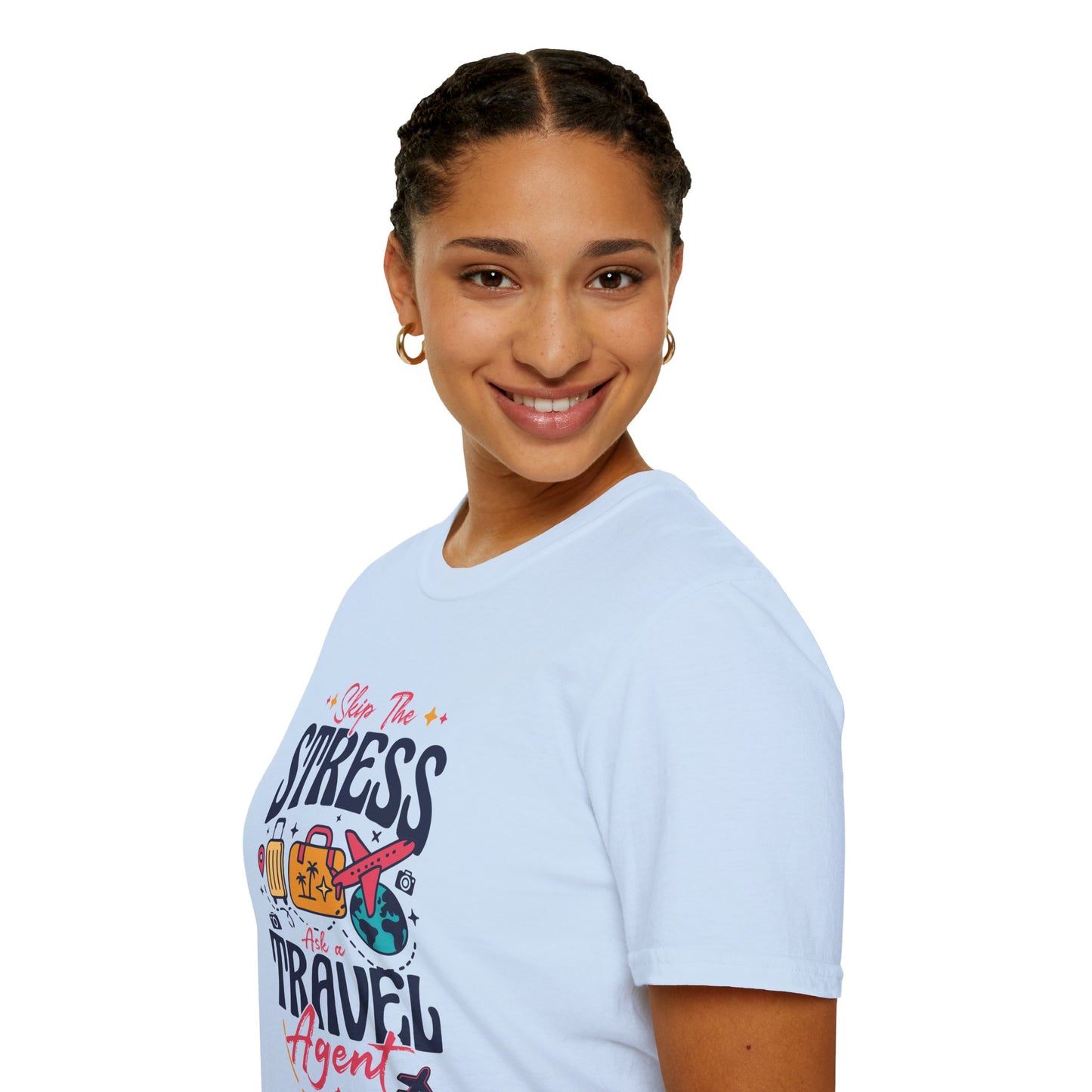 Travel Agent T-Shirt — " Unisex Skip the Stress Call a Travel Agent" Graphic Tee