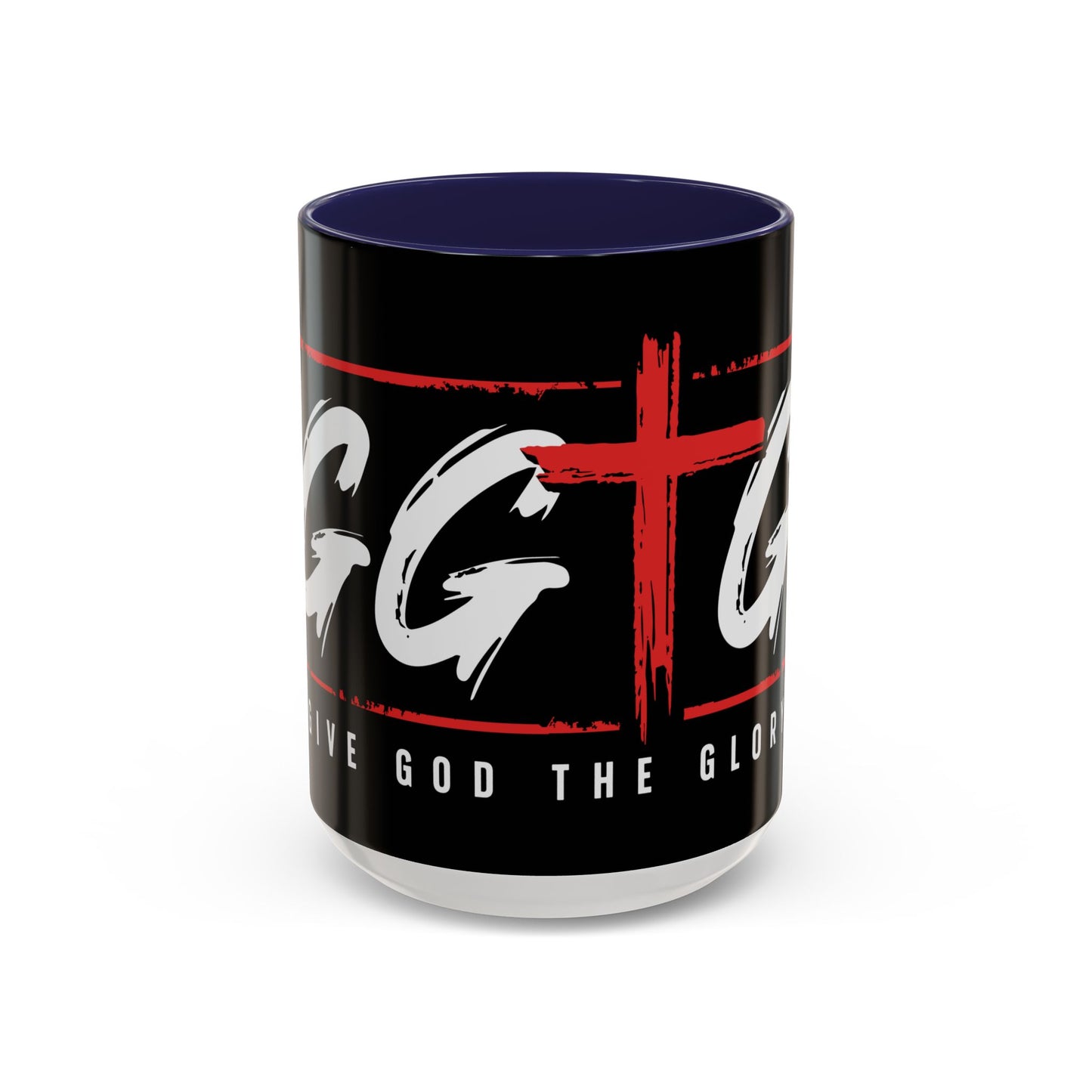 Inspirational Accent Coffee Mug - "Give God the Glory" - Perfect for Faith-Based Gifts