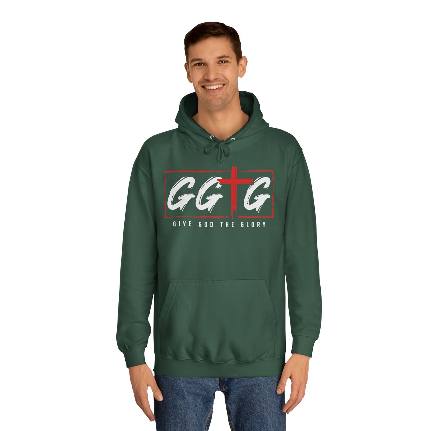 Unisex College Hoodie - Give God the Glory