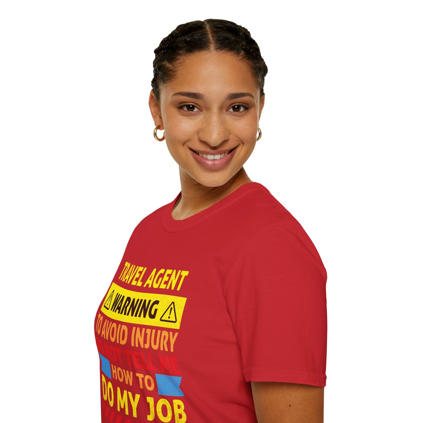 Travel Agent T-Shirt — "Warning - Travel Agent" Graphic Tee