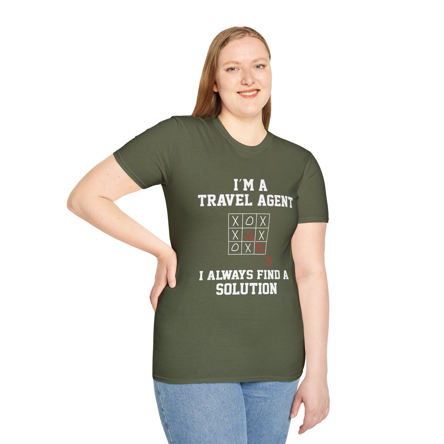 Travel Agent T-Shirt — "Always Find a Solution Travel Agent" Graphic Tee