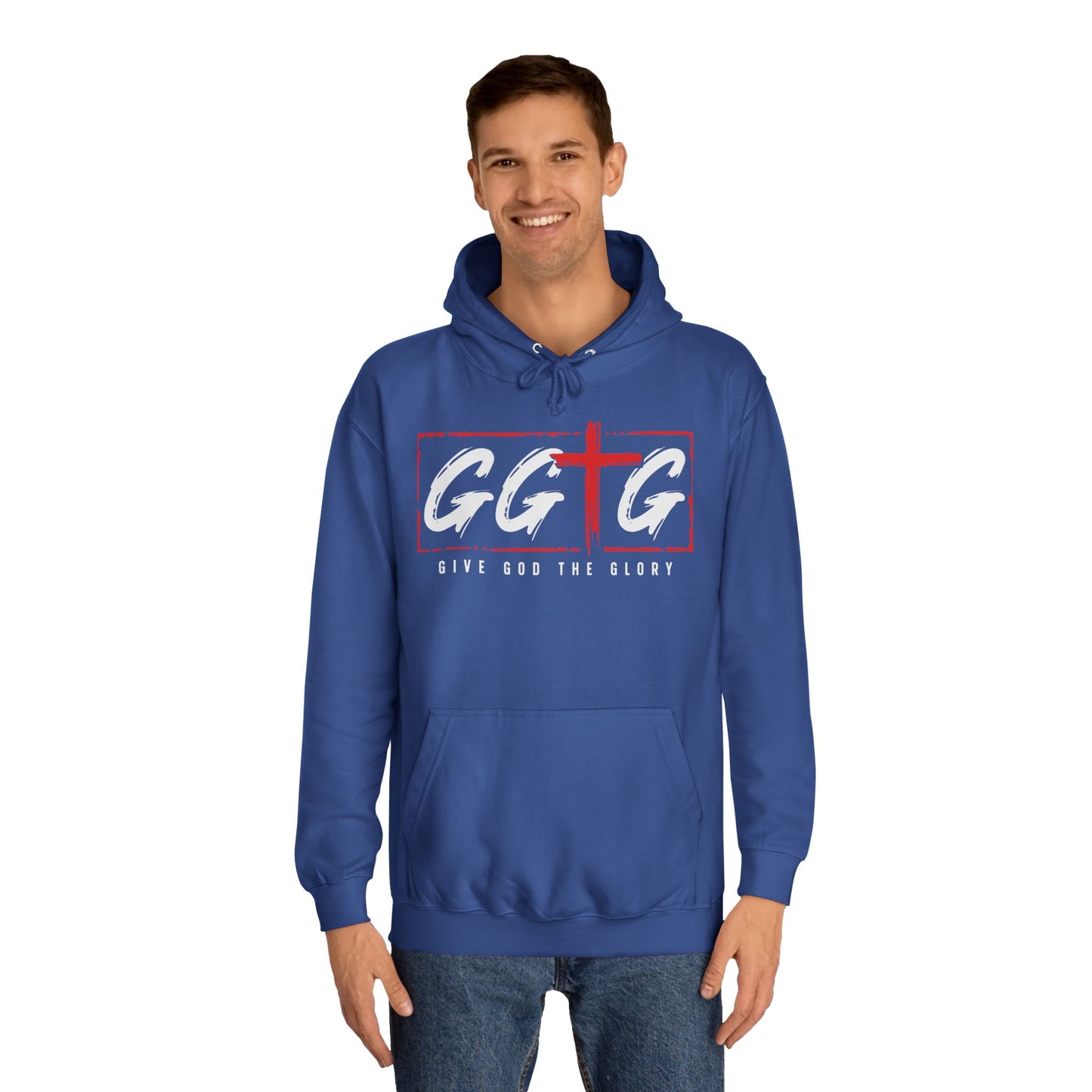 Unisex College Hoodie - Give God the Glory