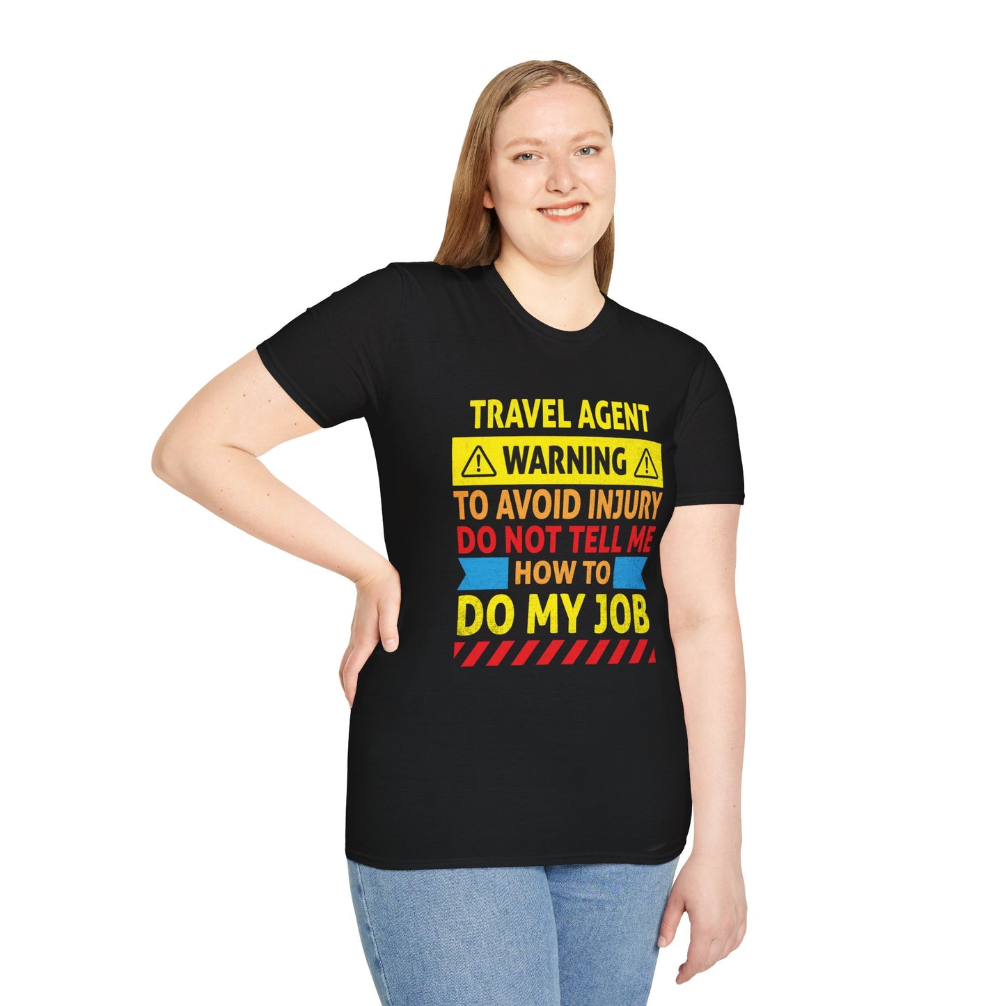 Travel Agent T-Shirt — "Warning - Travel Agent" Graphic Tee