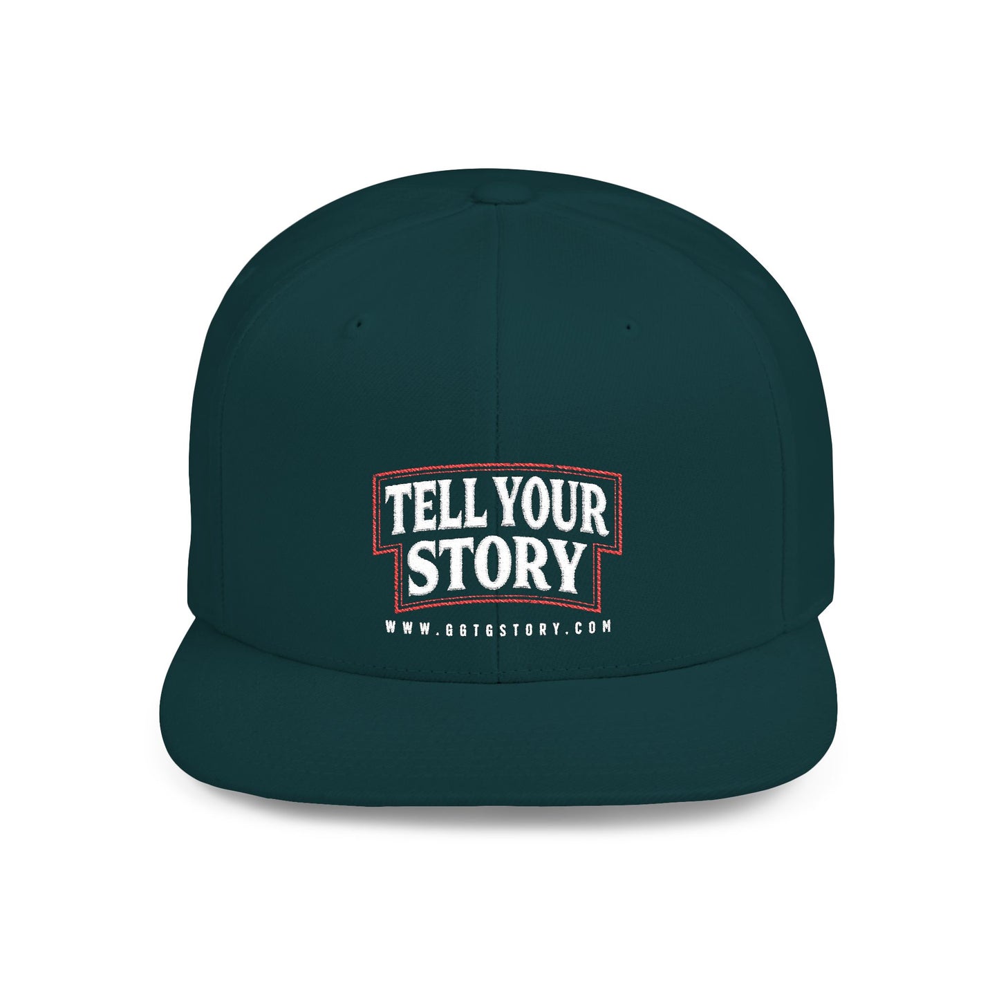 Motivational Flat Bill Snapback Hat - 'Tell Your Story'