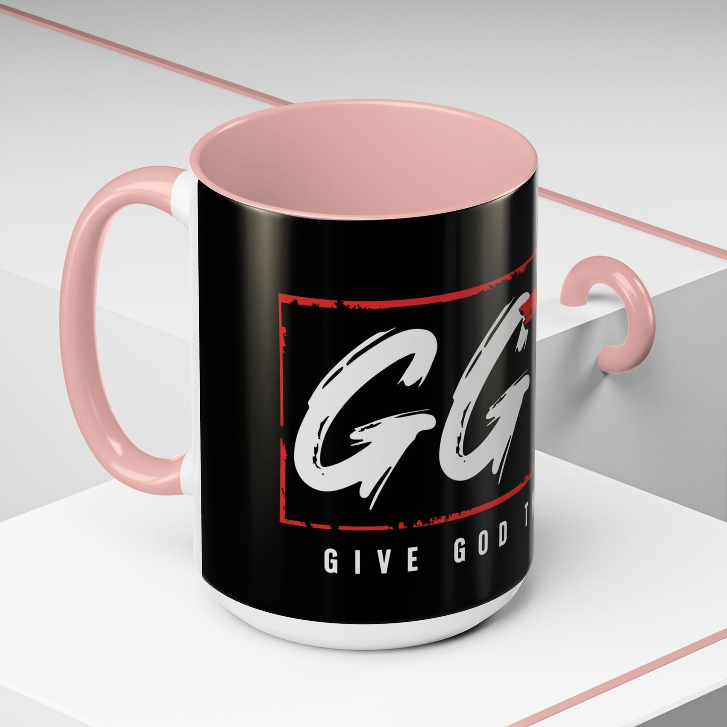 Inspirational Accent Coffee Mug - "Give God the Glory" - Perfect for Faith-Based Gifts