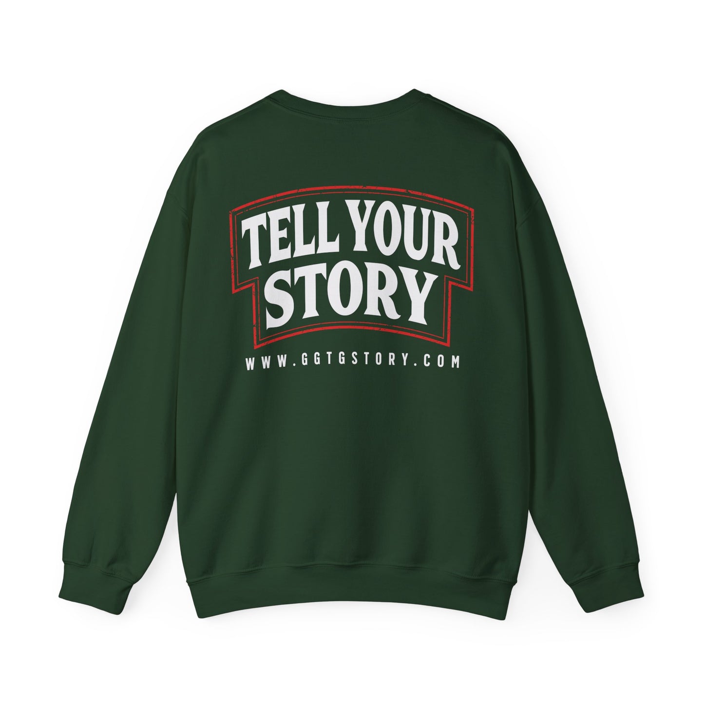 Inspiring Unisex Crewneck Sweatshirt - "Tell Your Story" Design