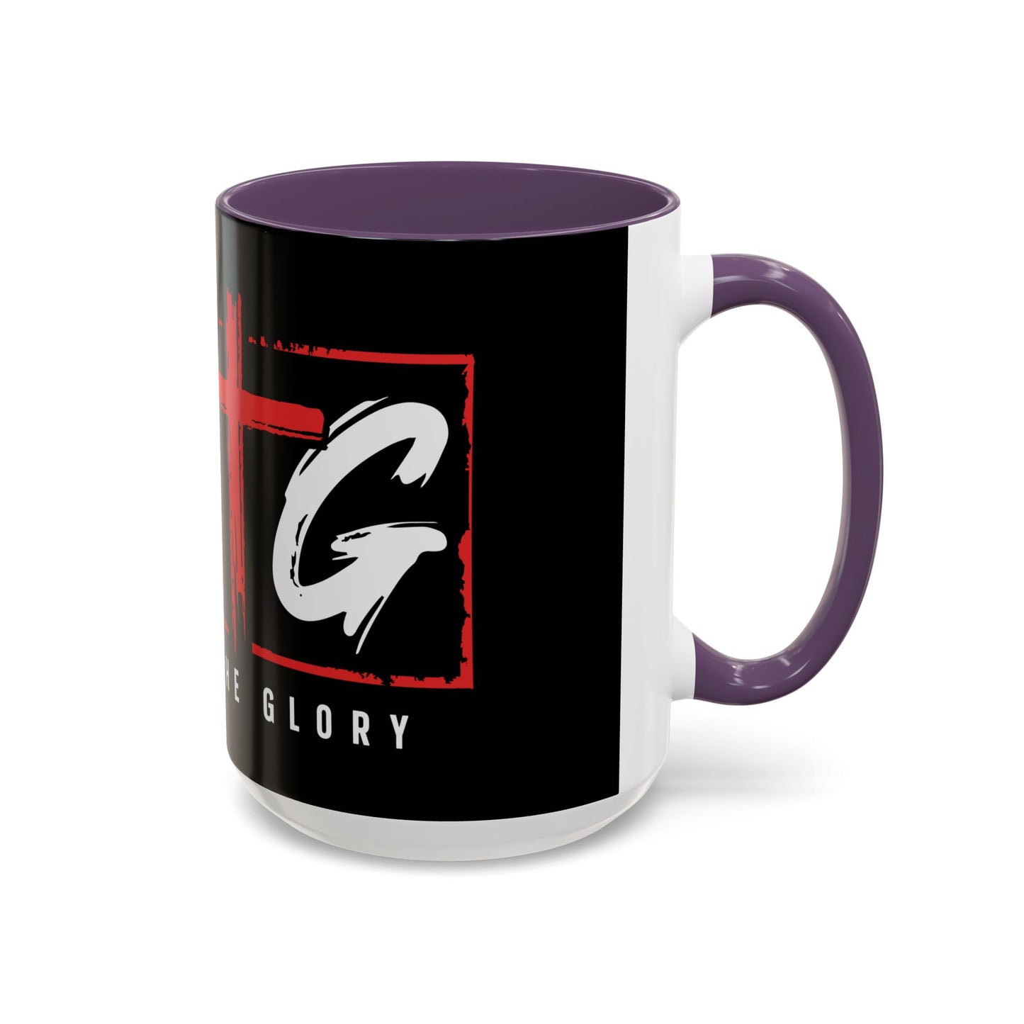 Inspirational Accent Coffee Mug - "Give God the Glory" - Perfect for Faith-Based Gifts