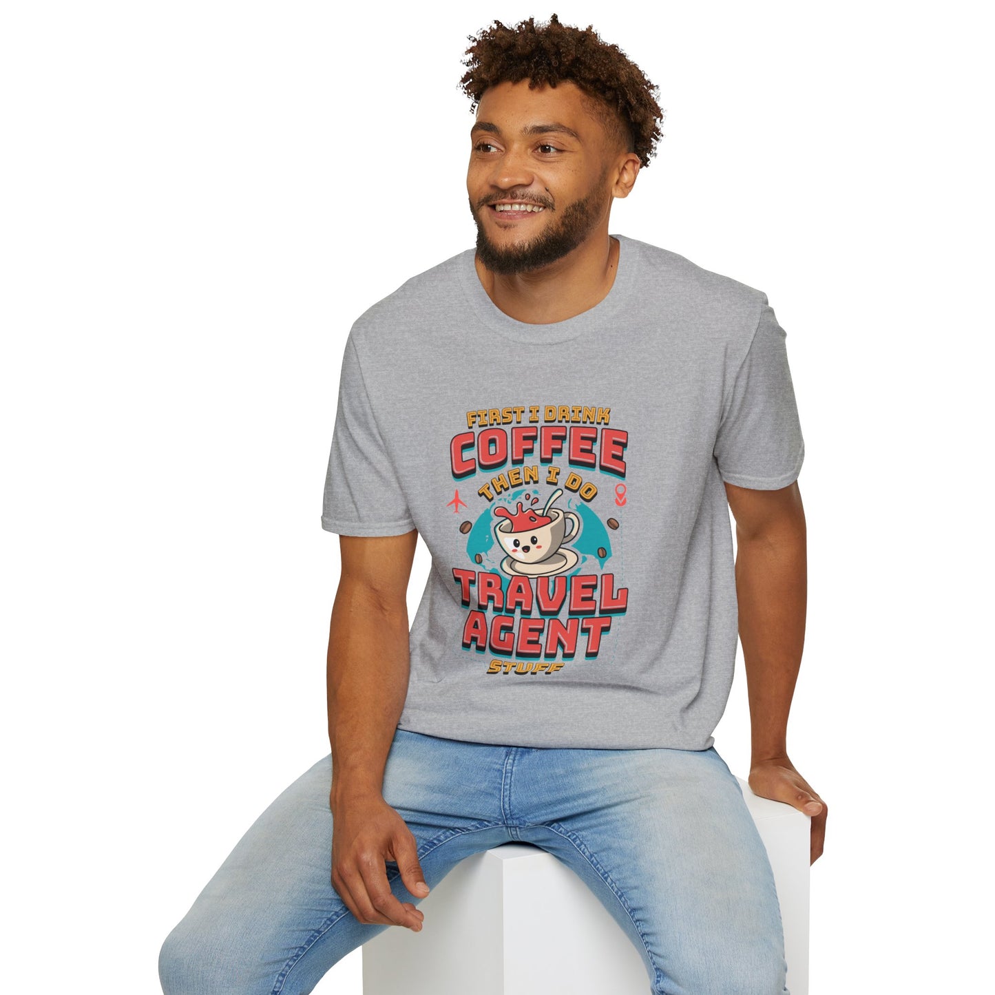 Travel Agent T-Shirt — " Coffee Travel Agent" Graphic Tee
