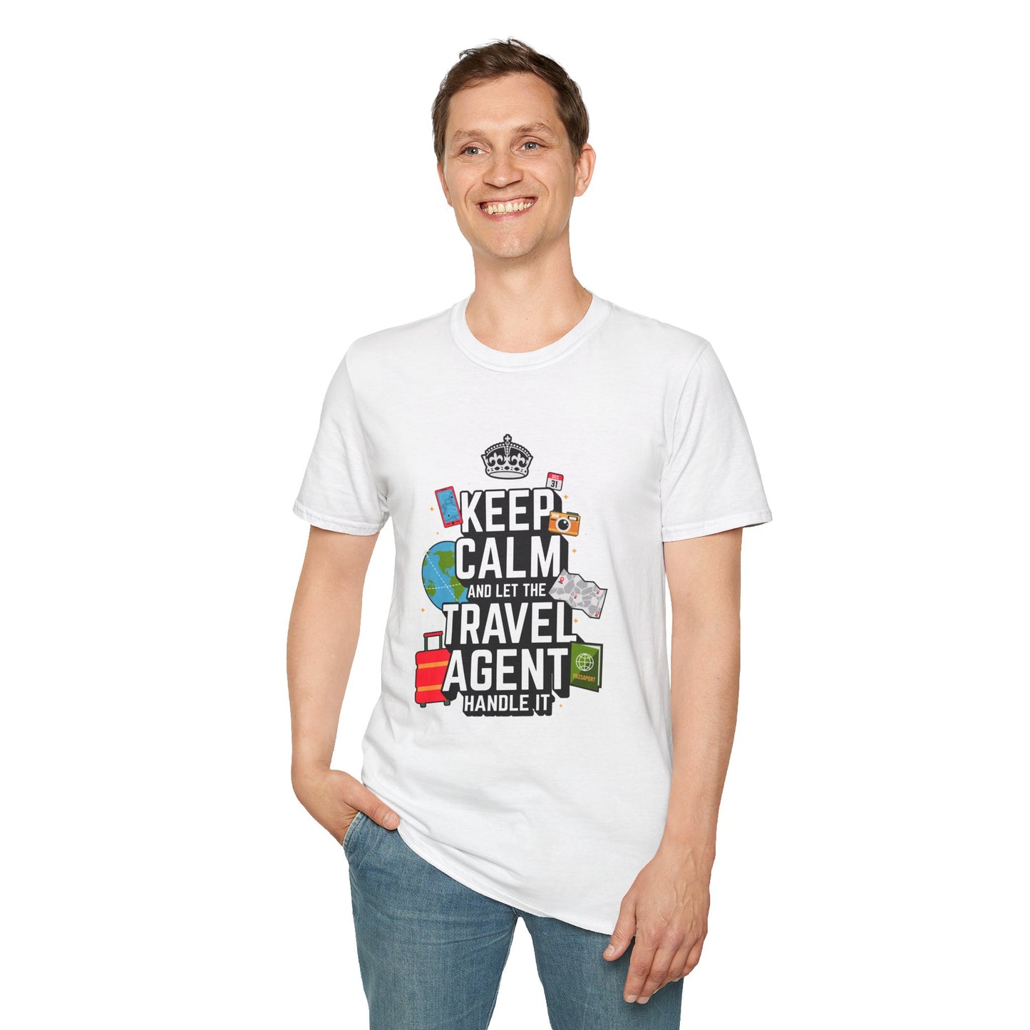 Travel Agent T-Shirt — "Keep Calm Travel Agent" Graphic Tee