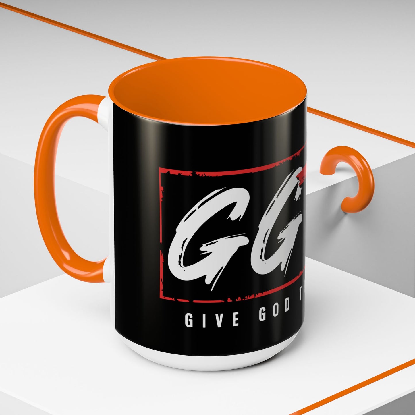 Inspirational Accent Coffee Mug - "Give God the Glory" - Perfect for Faith-Based Gifts