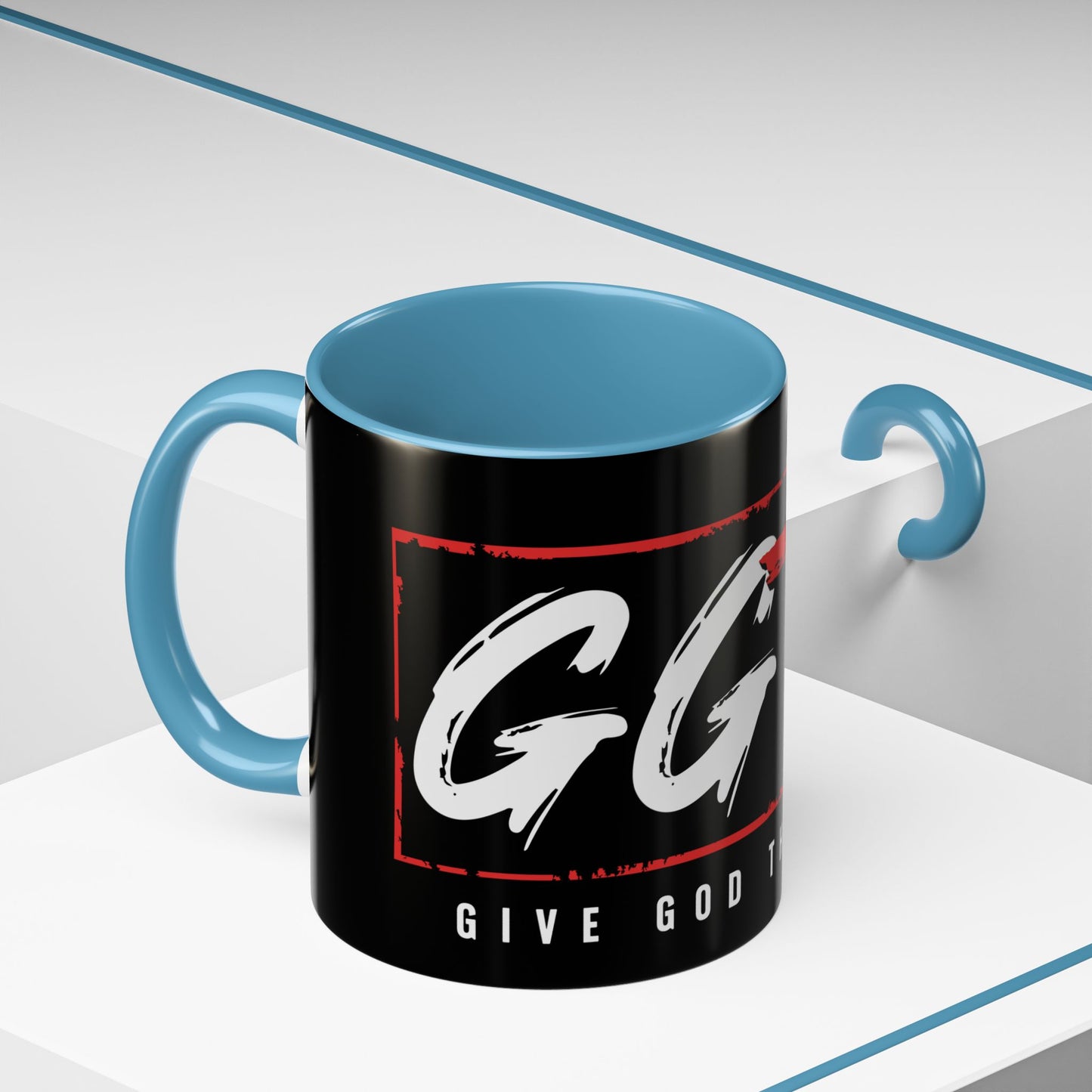 Inspirational Accent Coffee Mug - "Give God the Glory" - Perfect for Faith-Based Gifts