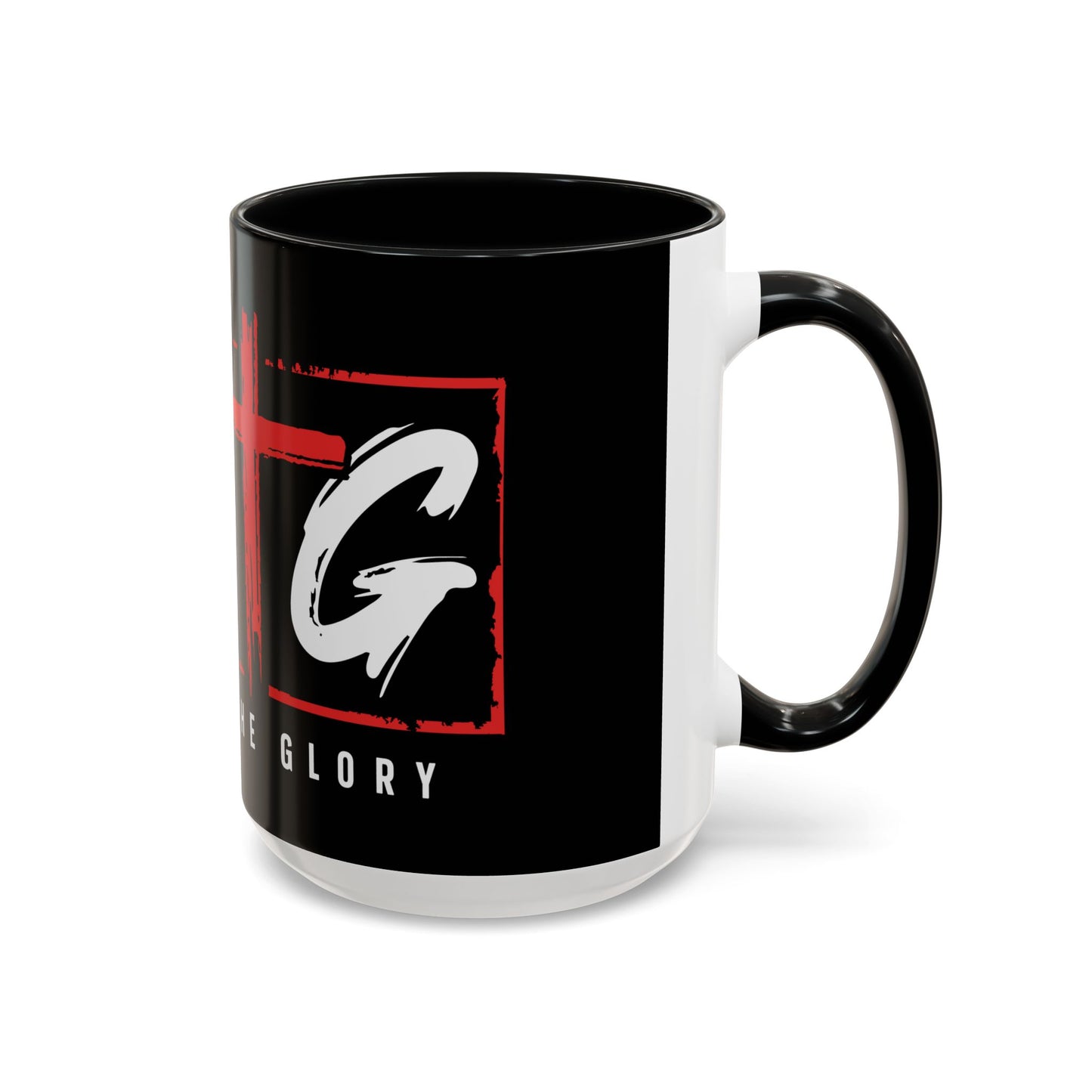 Inspirational Accent Coffee Mug - "Give God the Glory" - Perfect for Faith-Based Gifts