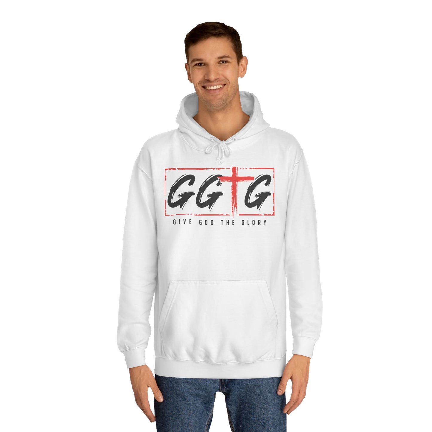 Unisex College Hoodie - Give God The Glory & Tell Your Story