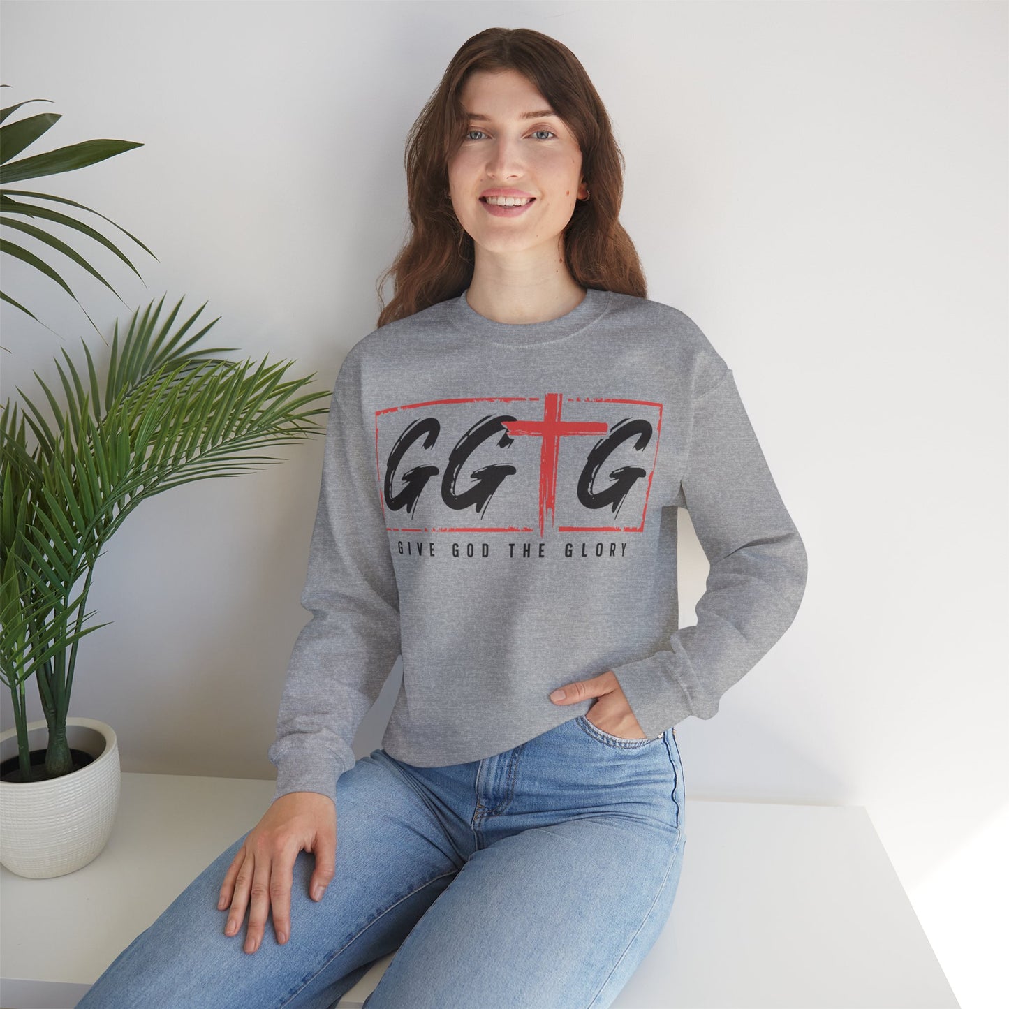 Unisex Crewneck Sweatshirt - "Give God the Glory" & "Tell Your Story" Design