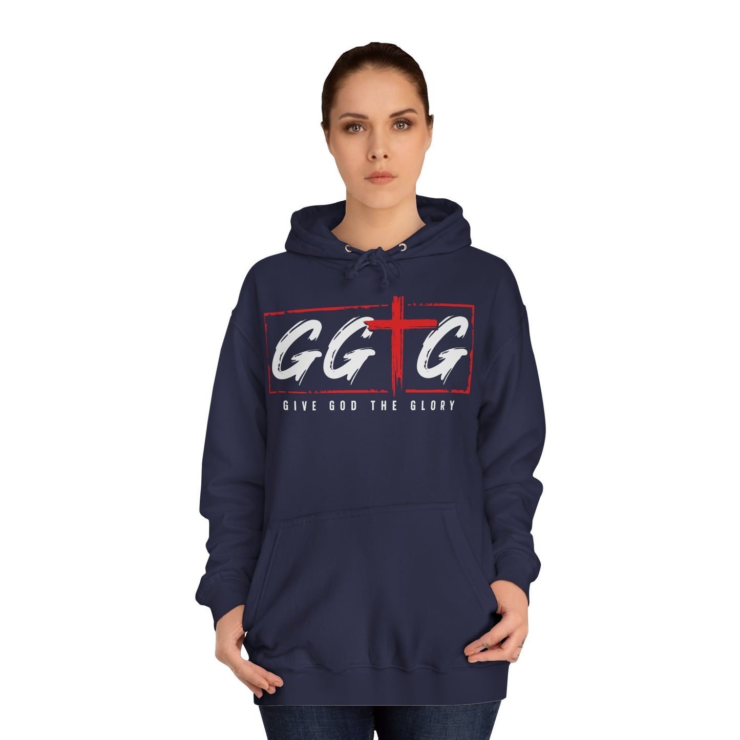 Unisex College Hoodie - Give God the Glory