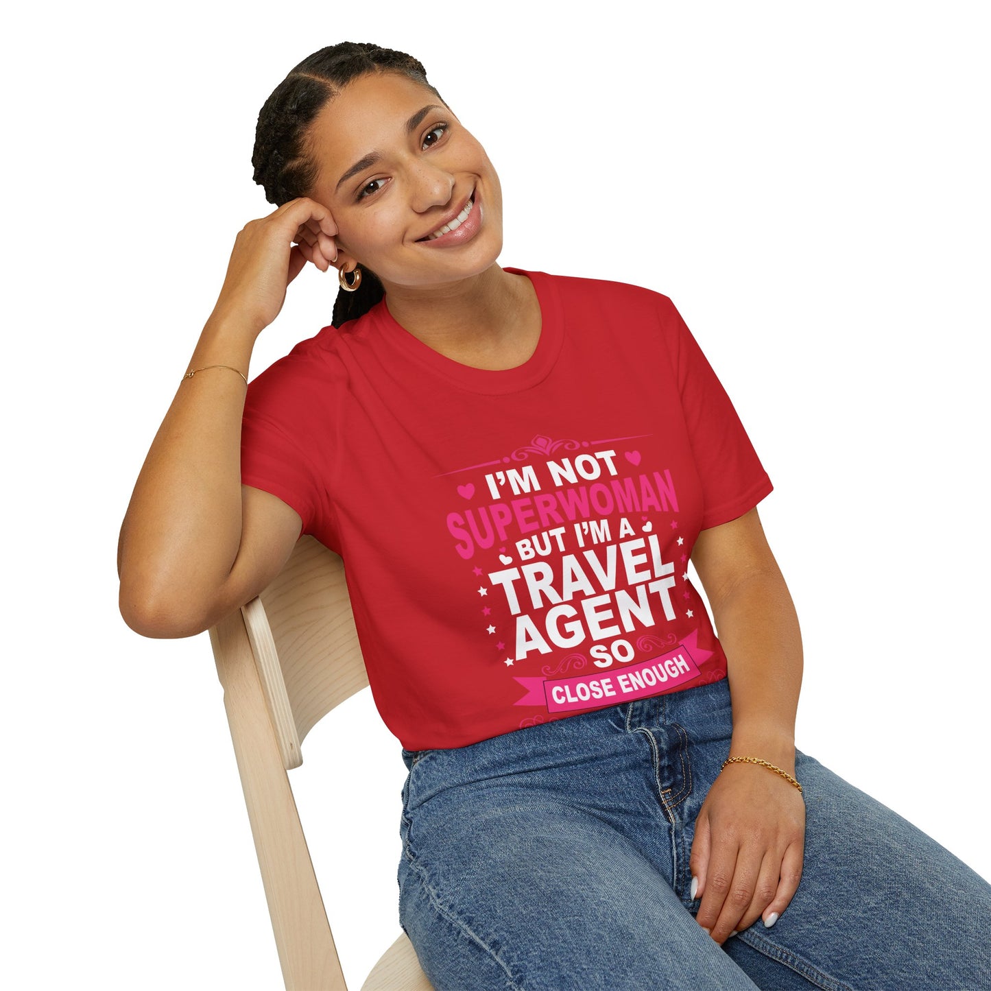 Travel Agent T-Shirt — "Super Woman 2 Travel Agent" Graphic Tee
