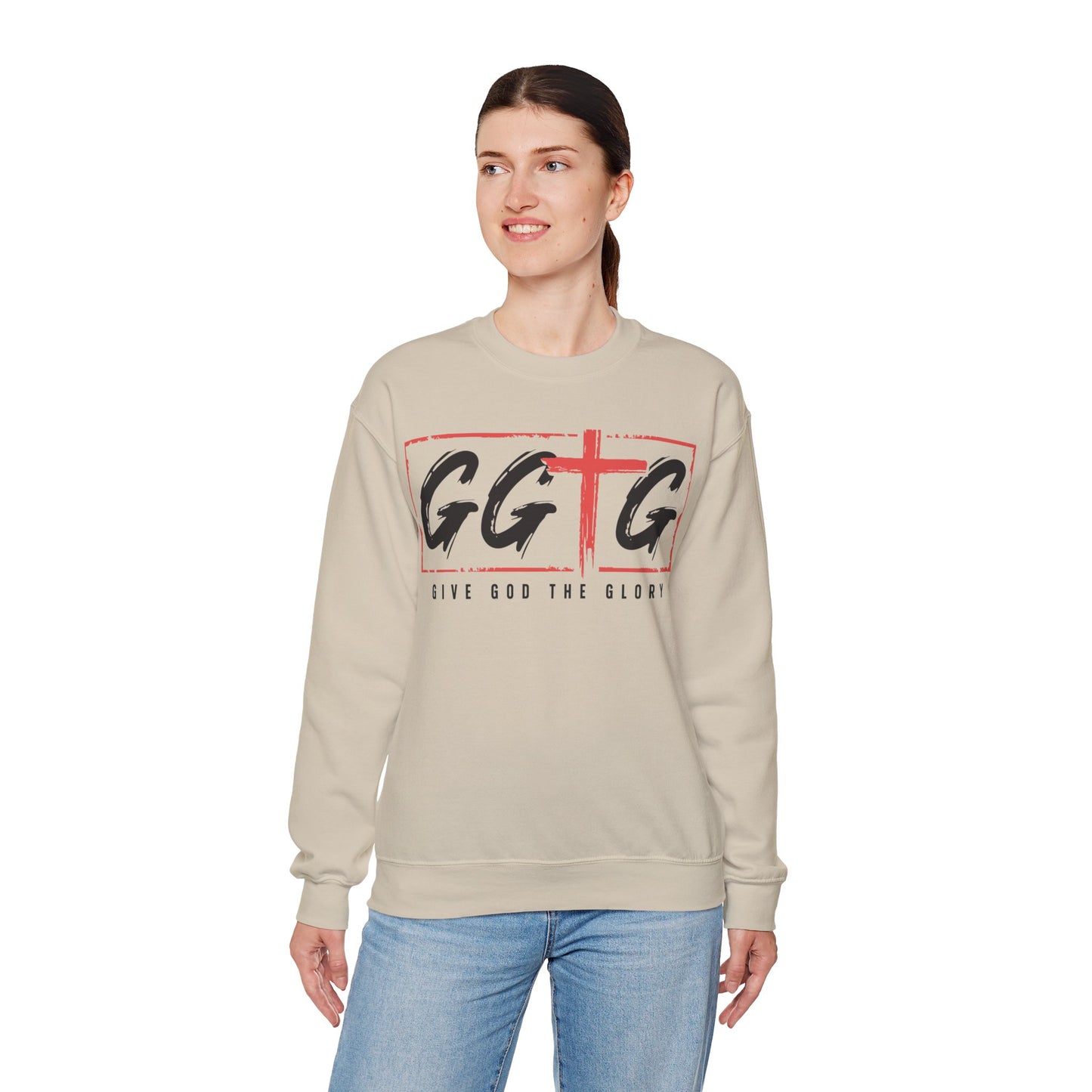 Unisex Crewneck Sweatshirt - "Give God the Glory" & "Tell Your Story" Design