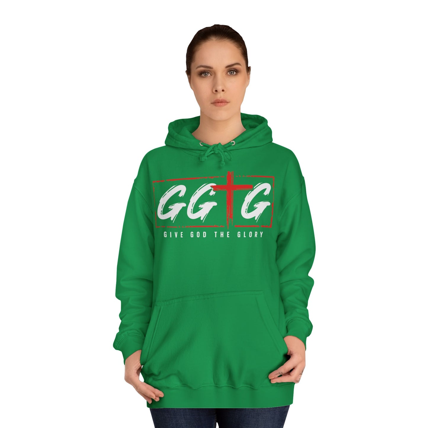 Unisex College Hoodie - Give God the Glory