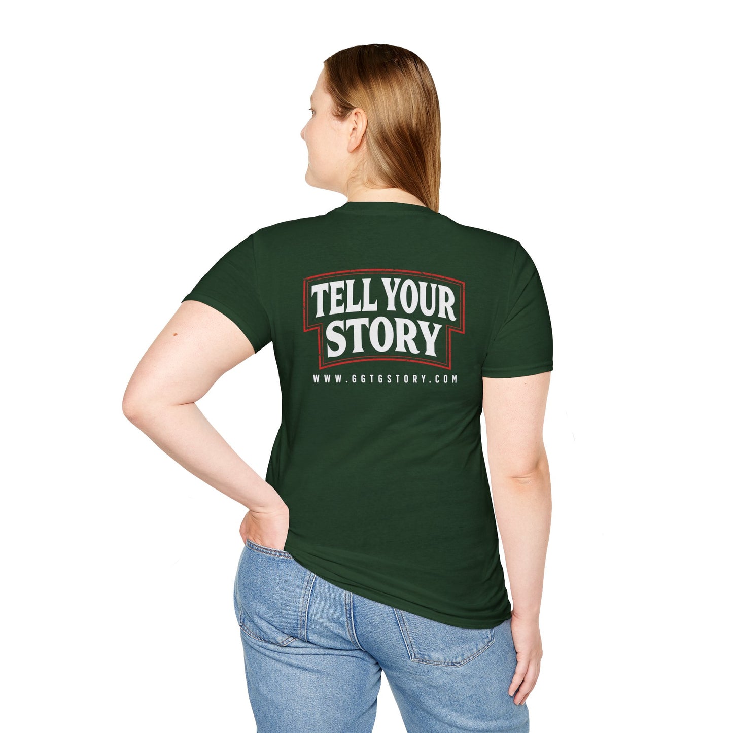 Unisex Softstyle T-Shirt - 'Give God the Glory & Tell Your Story' Inspirational Tee