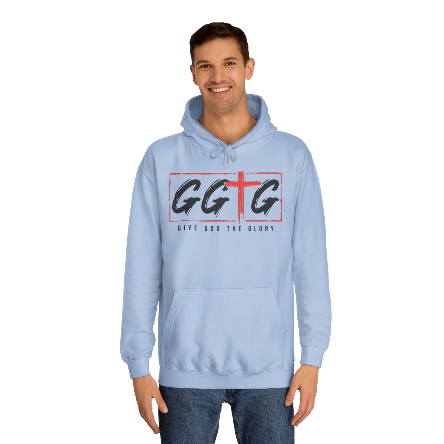Unisex College Hoodie - Give God The Glory & Tell Your Story