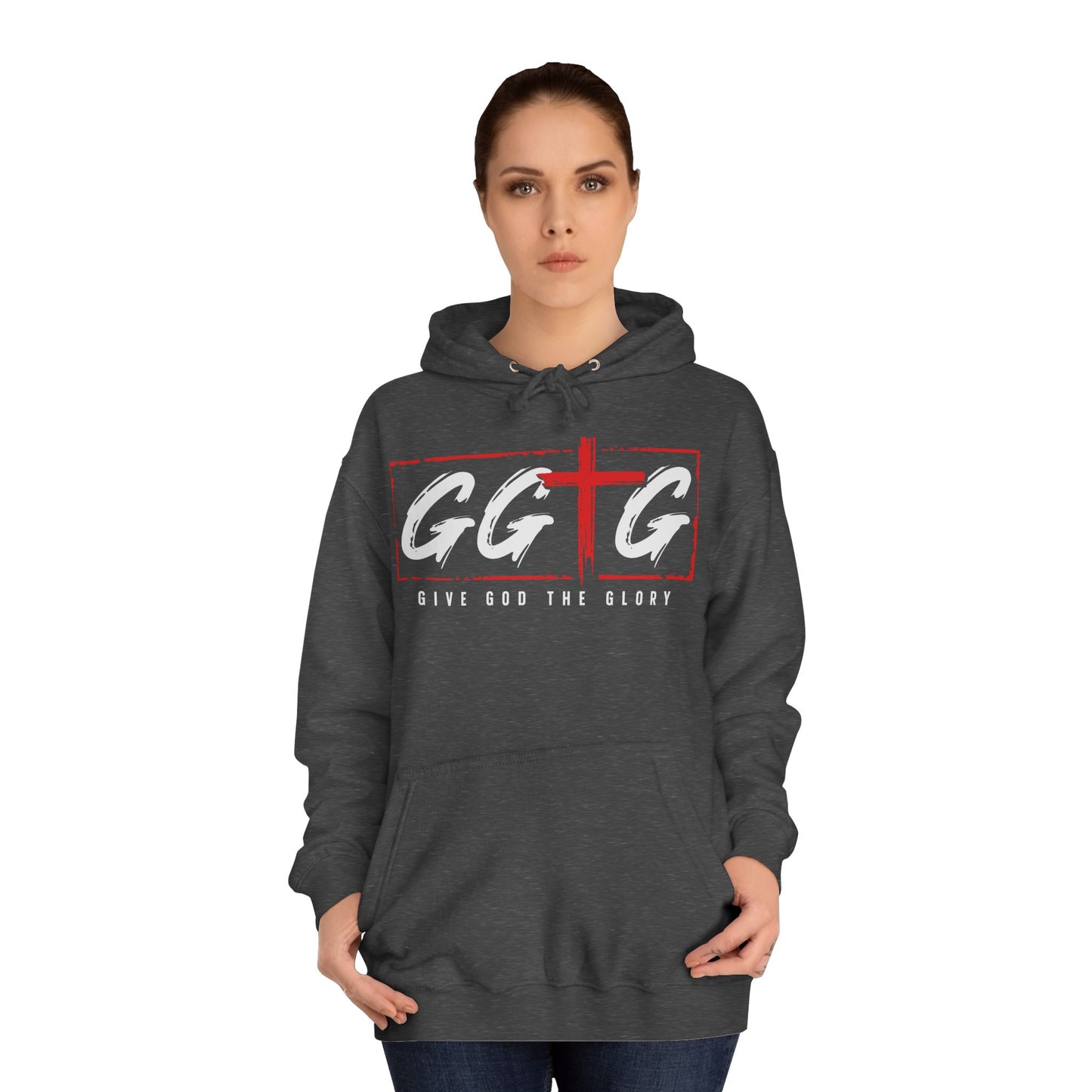 Unisex College Hoodie - Give God the Glory