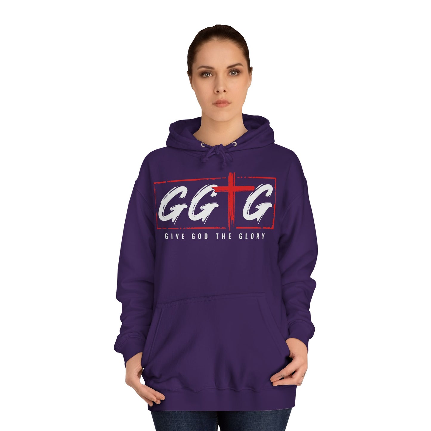 Unisex College Hoodie - Give God the Glory