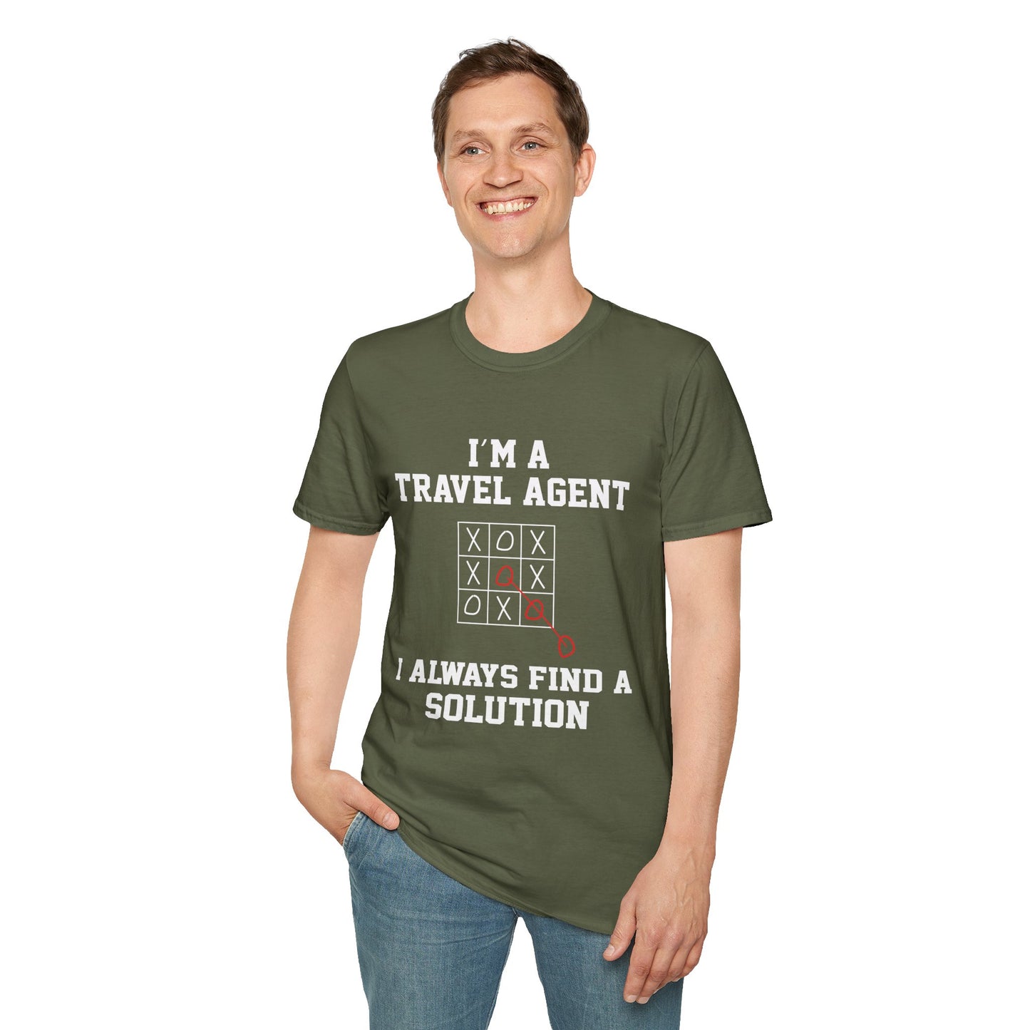 Travel Agent T-Shirt — "Always Find a Solution Travel Agent" Graphic Tee