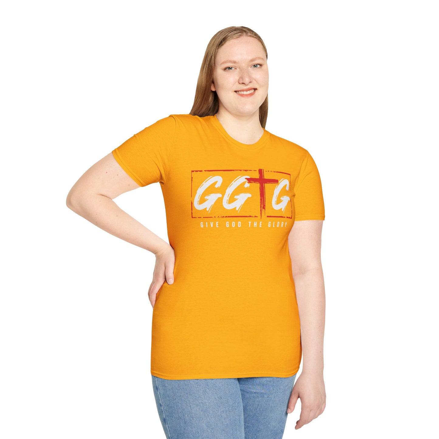 Unisex Softstyle T-Shirt  Inspirational - "Give God the Glory" & "Tell Your Story"