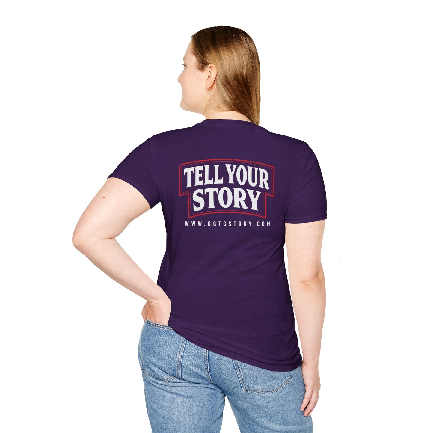 Unisex Softstyle T-Shirt - 'Give God the Glory & Tell Your Story' Inspirational Tee