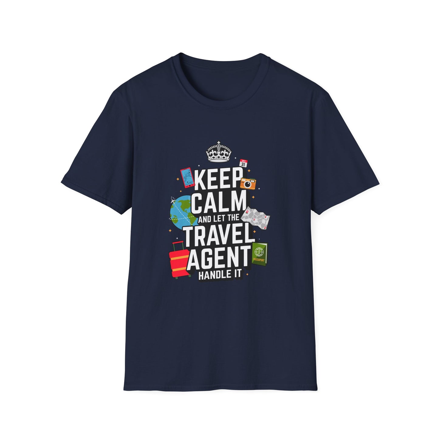 Travel Agent T-Shirt — "Keep Calm Travel Agent" Graphic Tee
