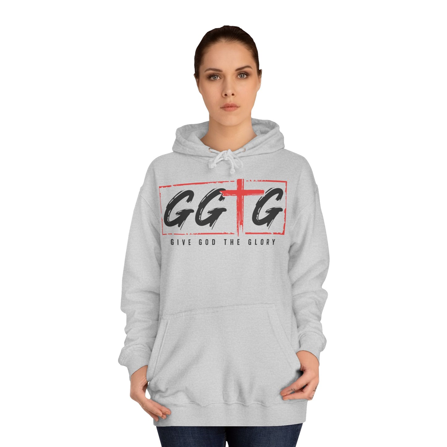 Unisex College Hoodie - Give God The Glory & Tell Your Story