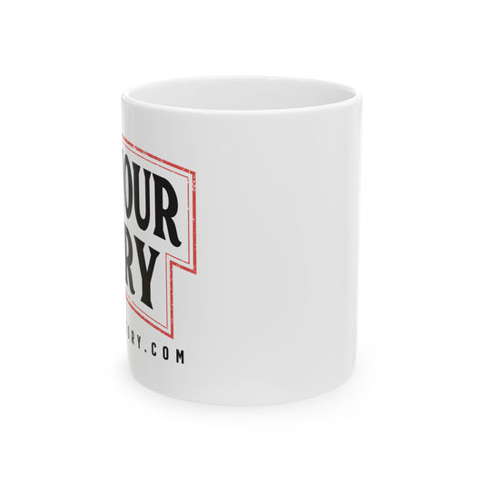 Inspirational Ceramic Mug - "Tell Your Story" - Perfect for Coffee Lovers & Gift Giving