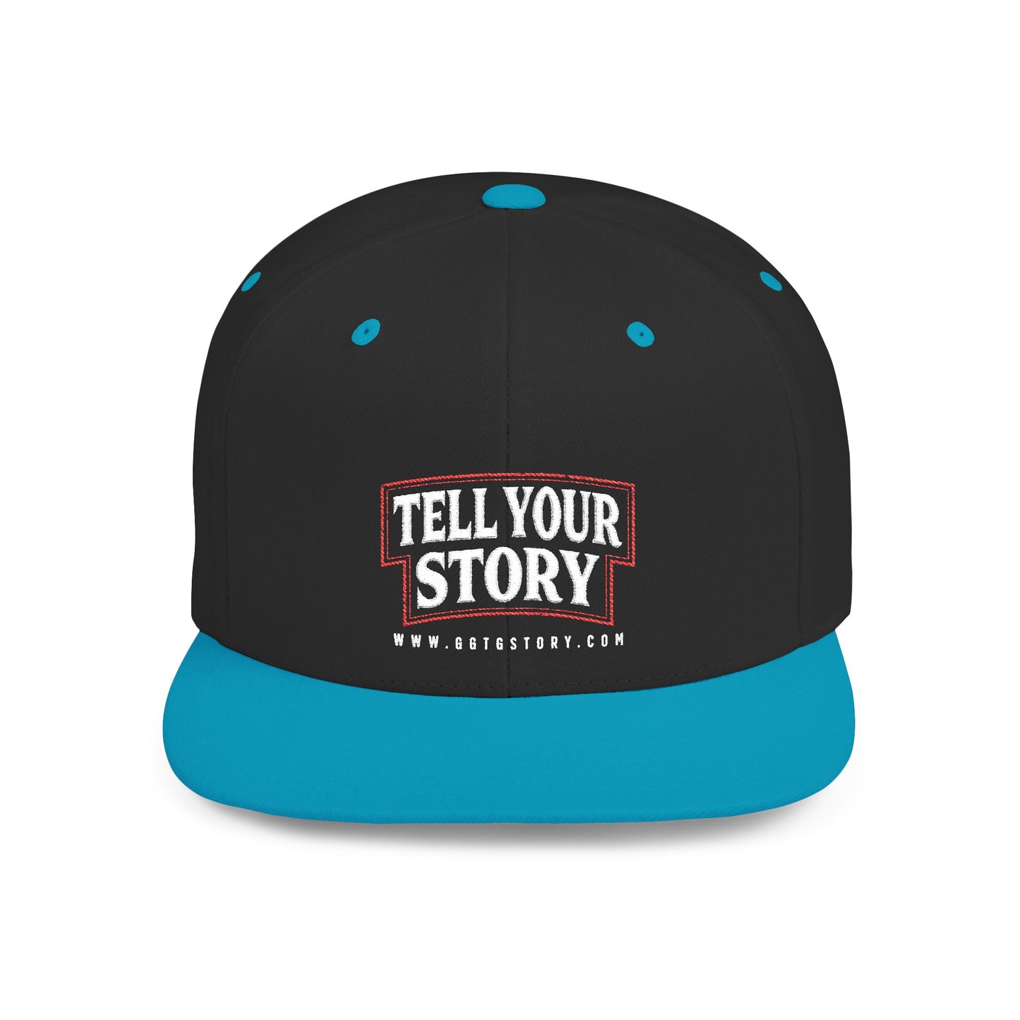 Motivational Flat Bill Snapback Hat - 'Tell Your Story'