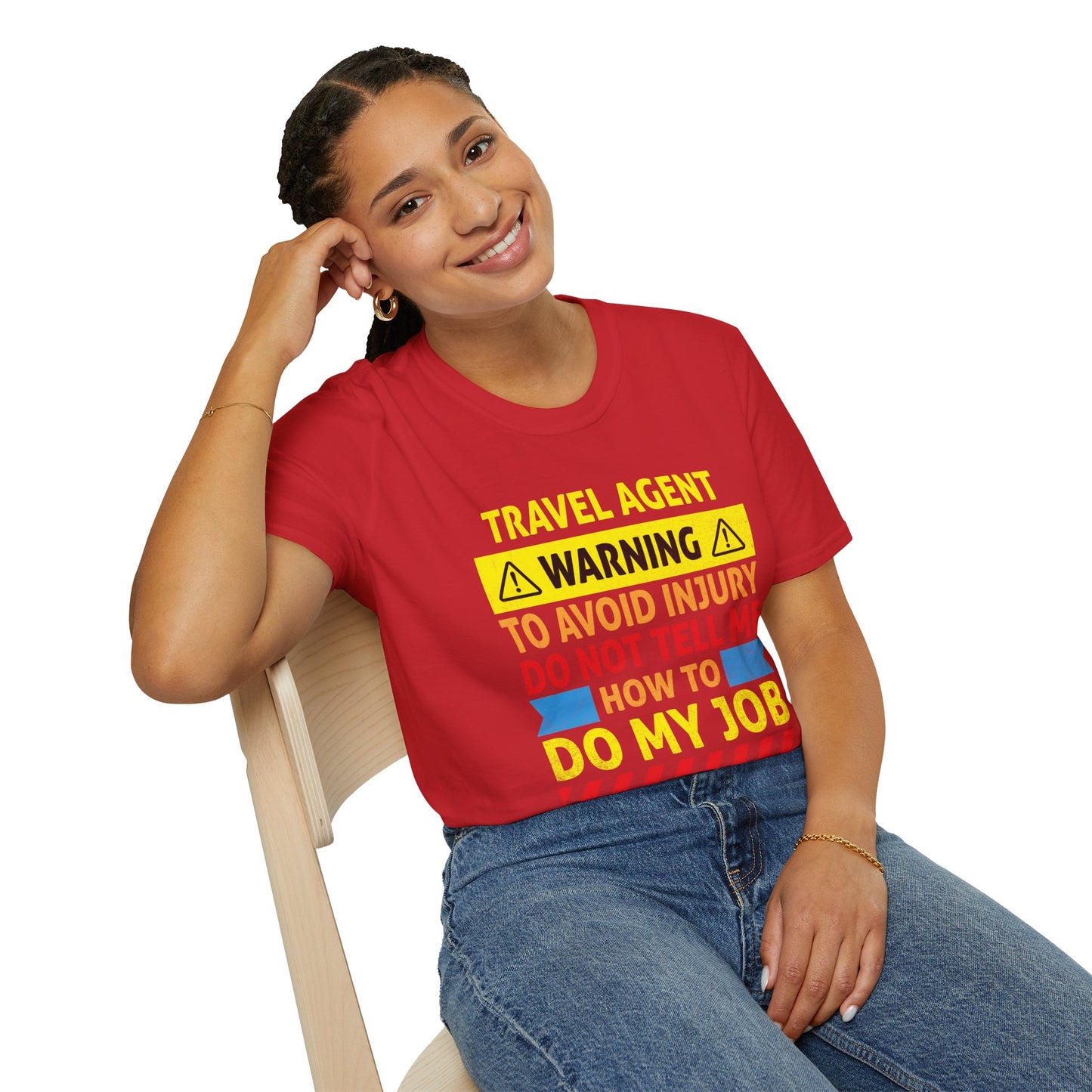 Travel Agent T-Shirt — "Warning - Travel Agent" Graphic Tee
