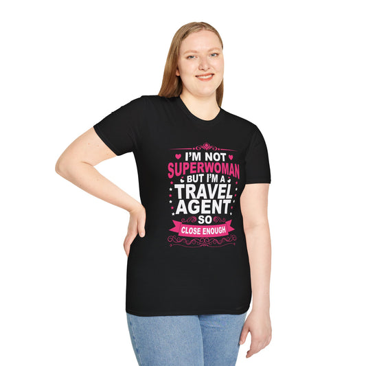 Travel Agent T-Shirt — "Super Woman 2 Travel Agent" Graphic Tee