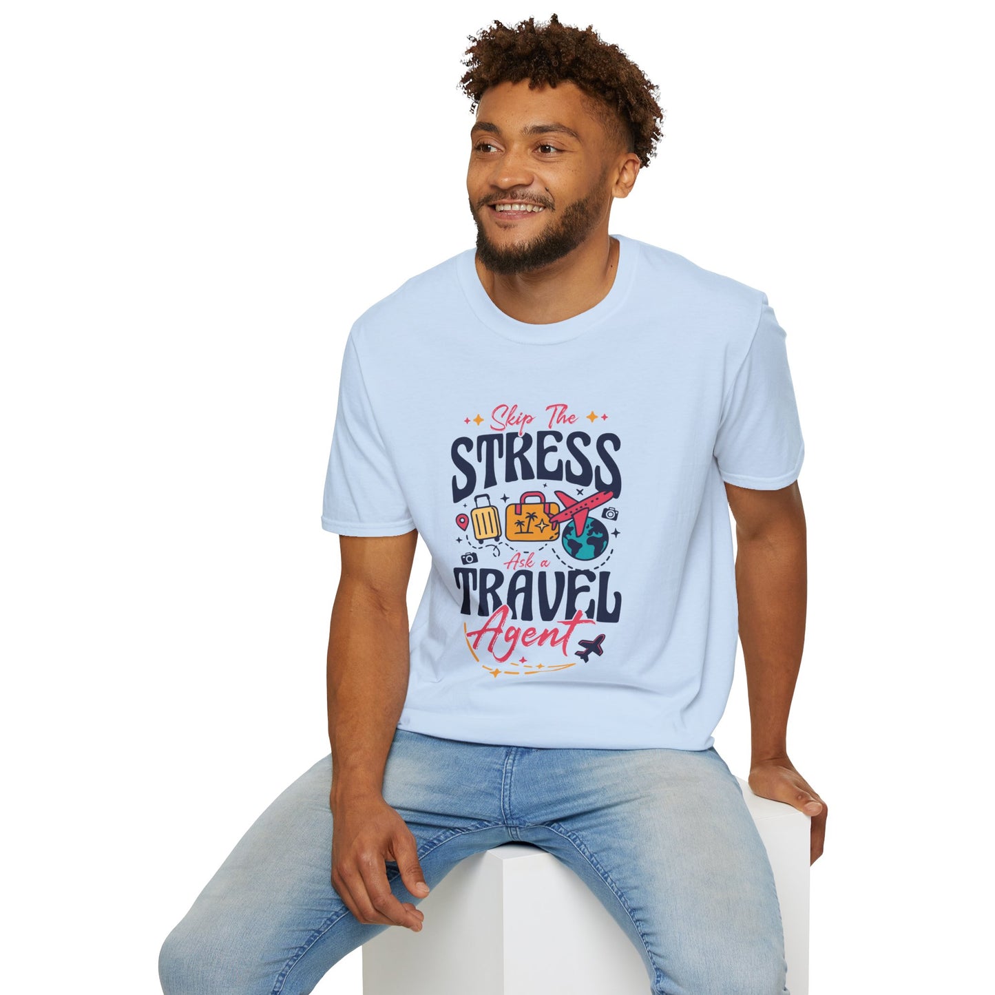 Travel Agent T-Shirt — " Unisex Skip the Stress Call a Travel Agent" Graphic Tee