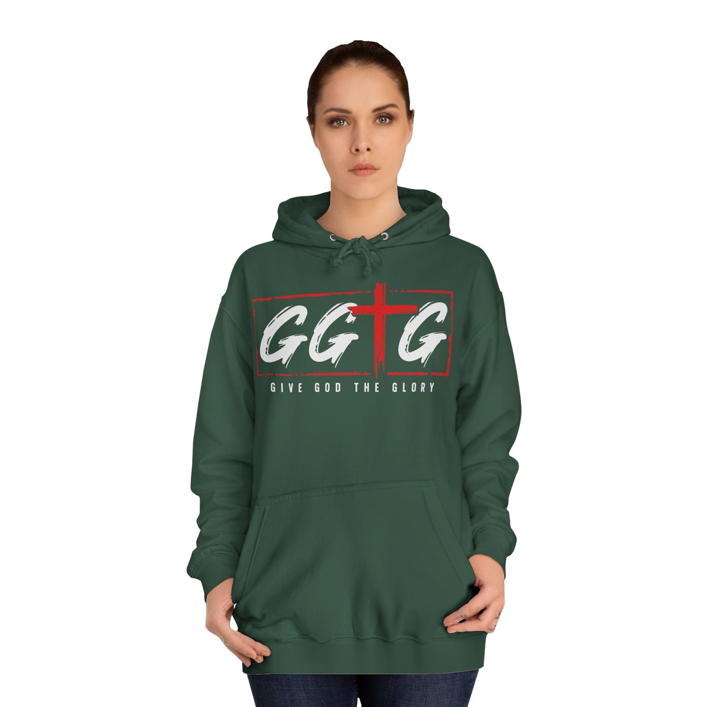Unisex College Hoodie - Give God the Glory