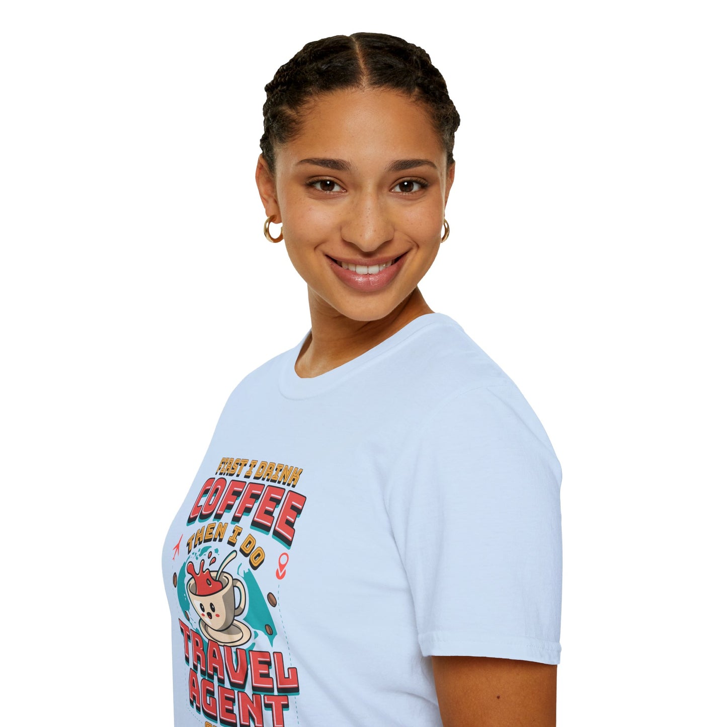 Travel Agent T-Shirt — " Coffee Travel Agent" Graphic Tee