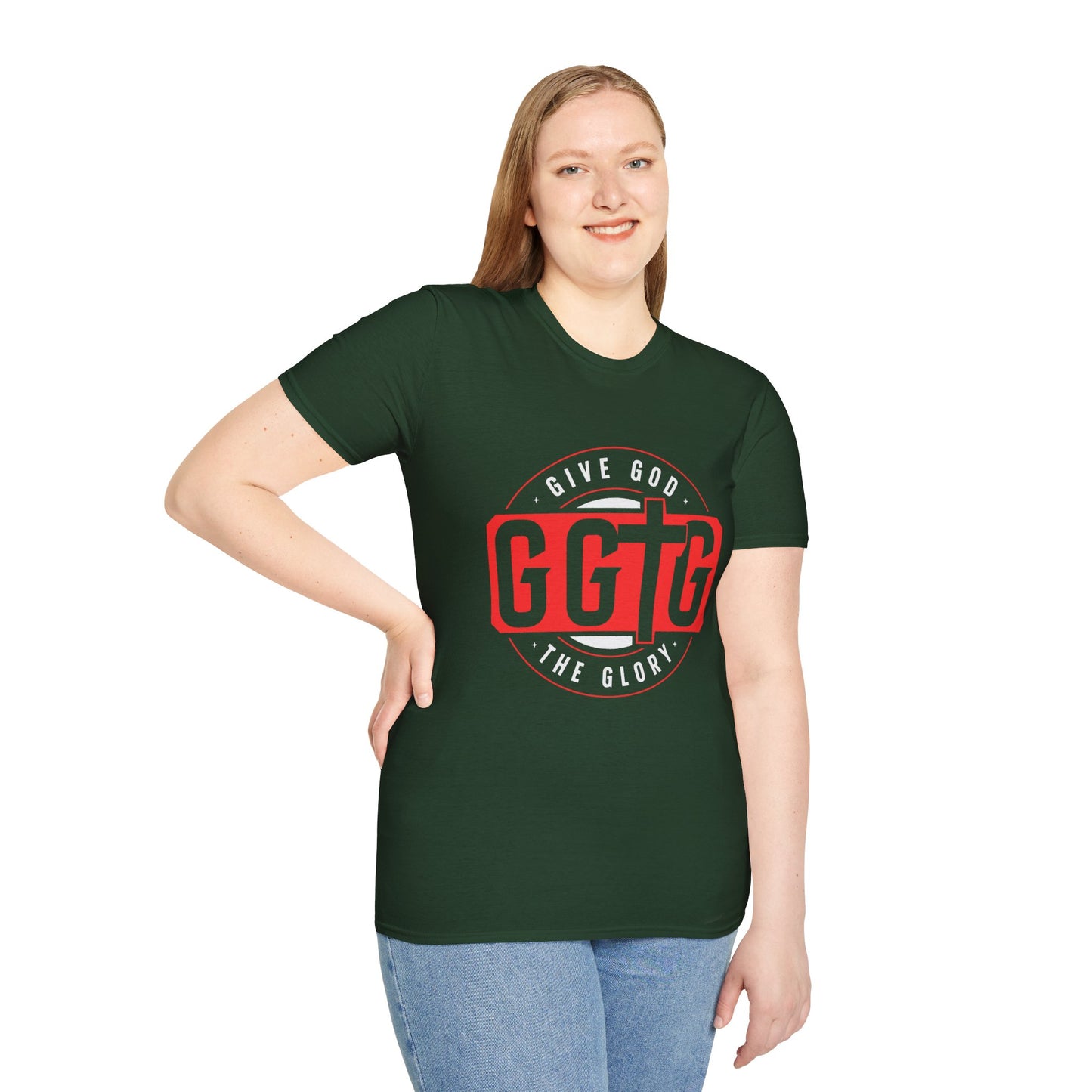 Unisex Softstyle T-Shirt - 'Give God the Glory & Tell Your Story' Inspirational Tee