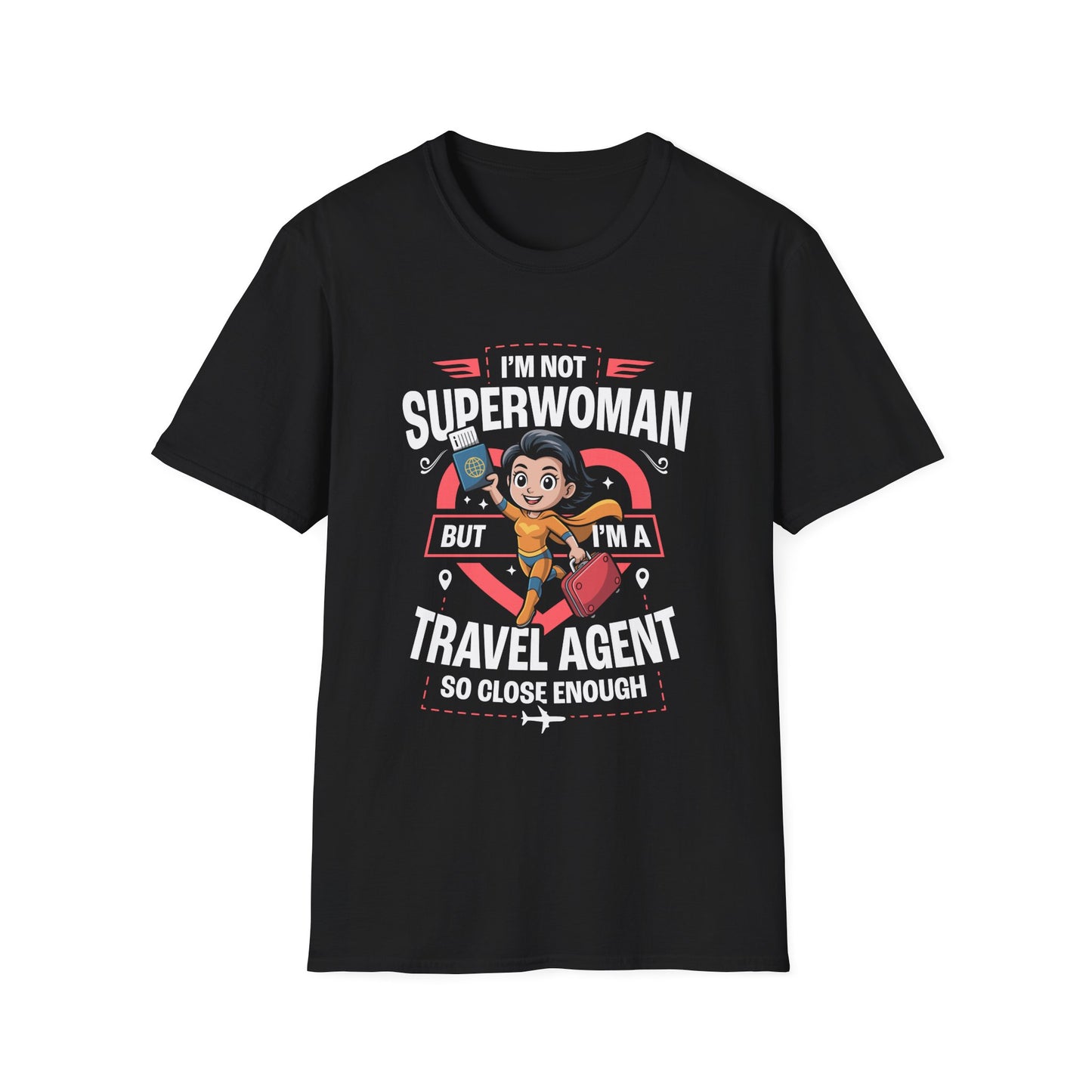 Travel Agent T-Shirt — " Super Woman Travel Agent" Graphic Tee