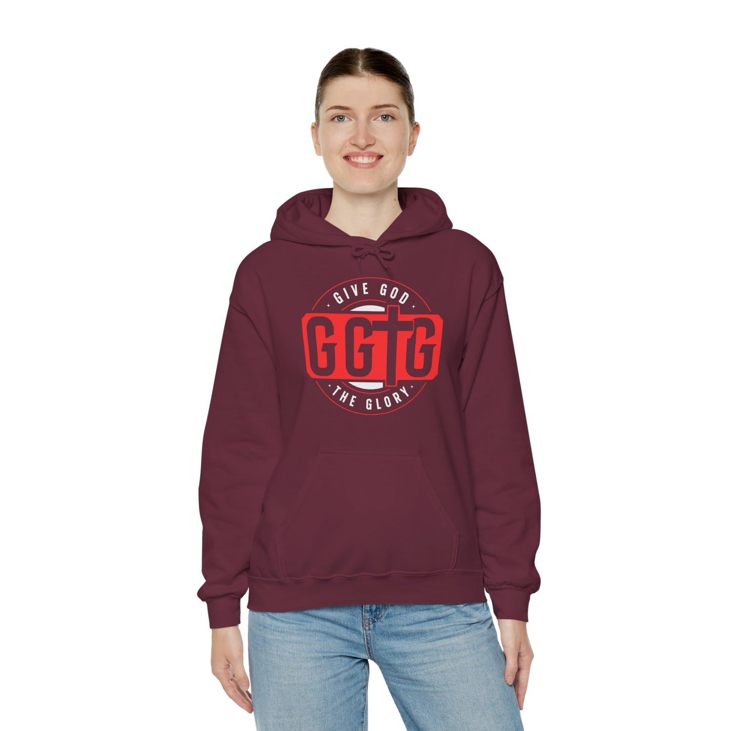 Give God the Glory Unisex Hooded Sweatshirt - Inspirational Comfort Wear