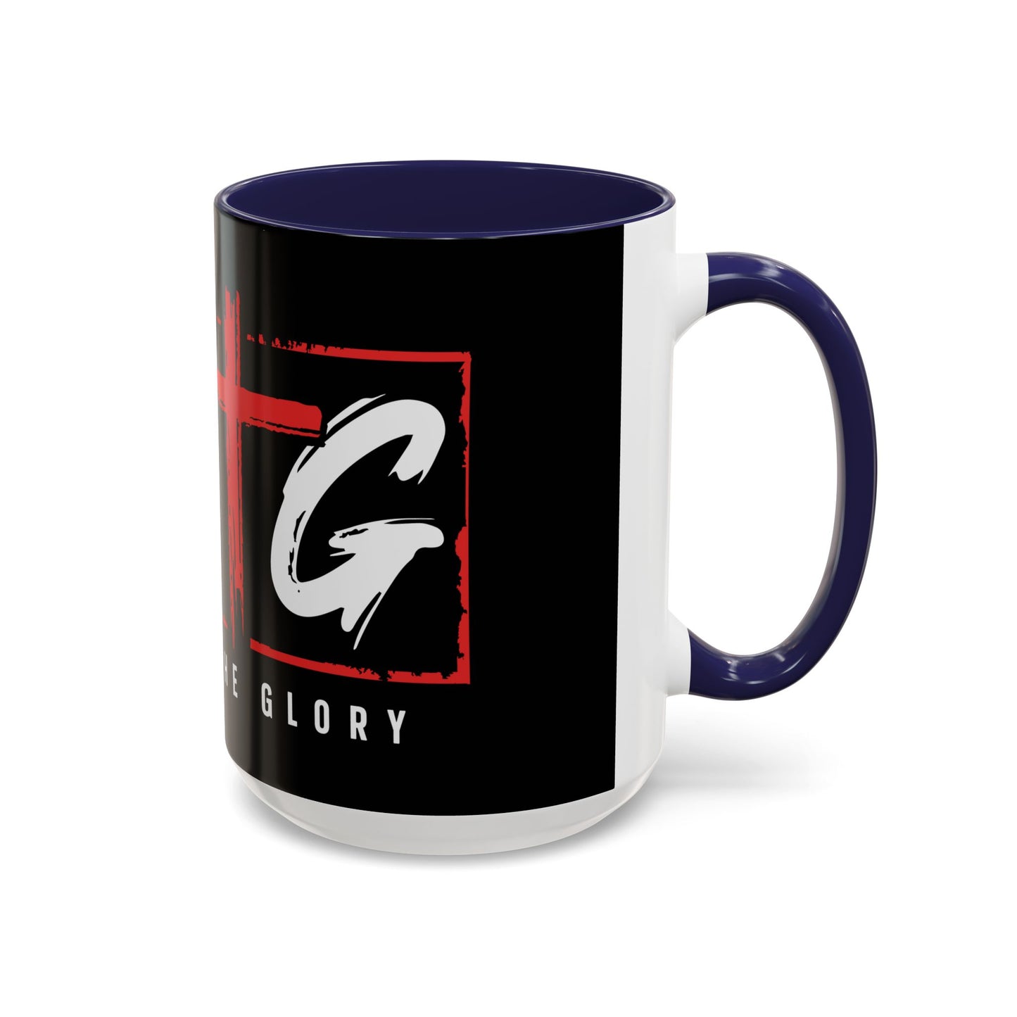 Inspirational Accent Coffee Mug - "Give God the Glory" - Perfect for Faith-Based Gifts