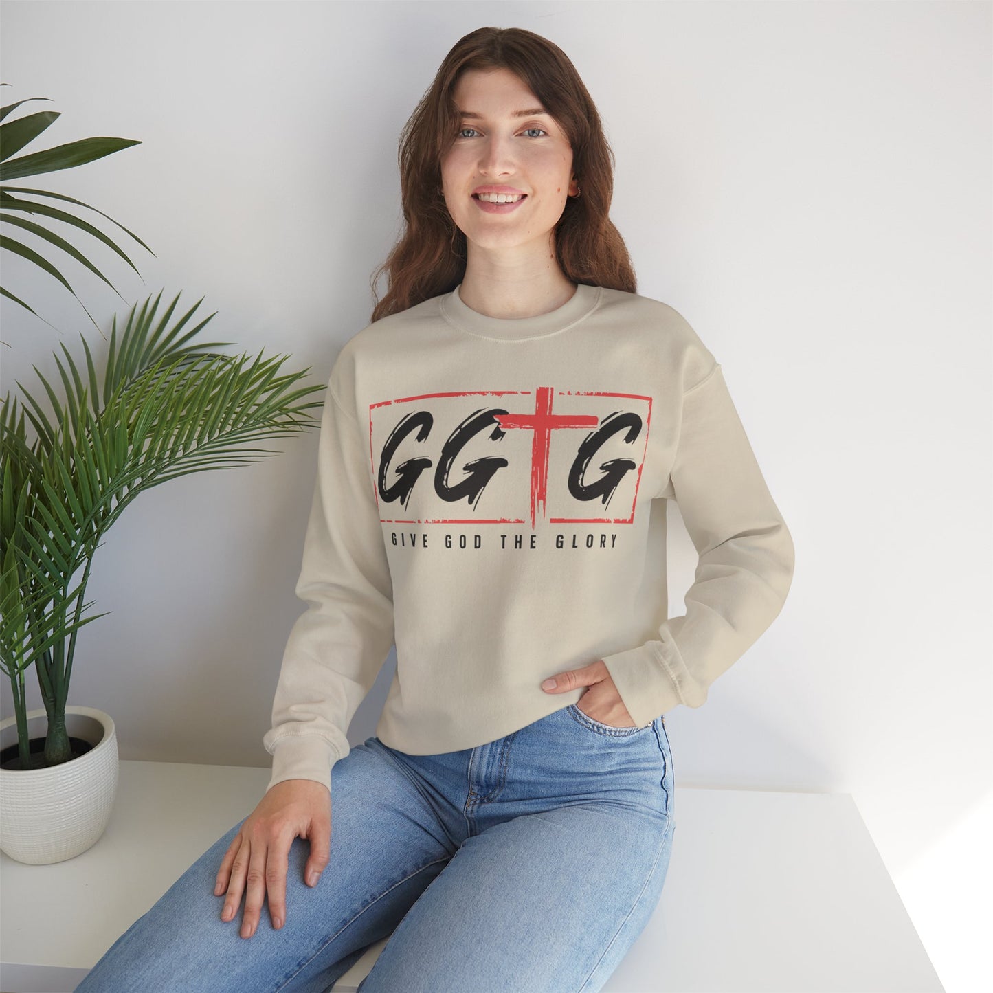 Unisex Crewneck Sweatshirt - "Give God the Glory" & "Tell Your Story" Design