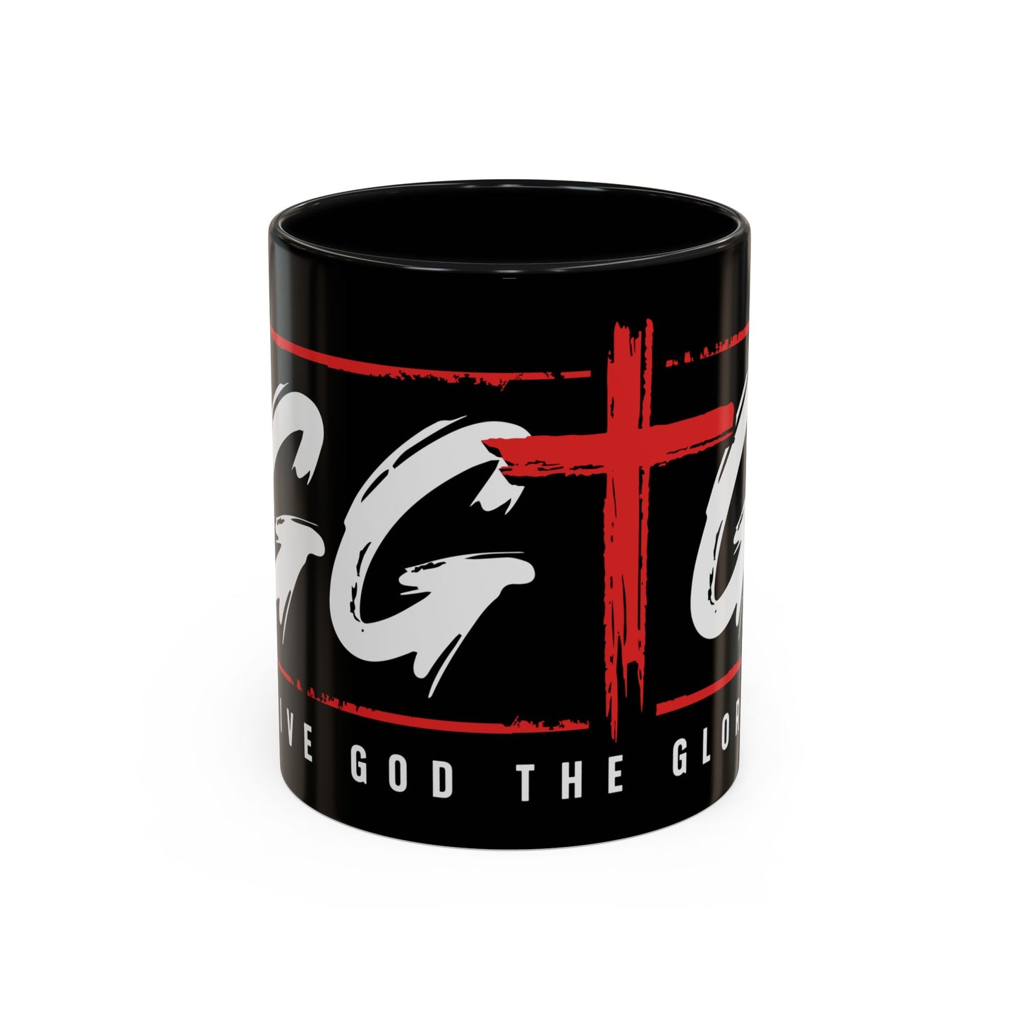 Inspirational Accent Coffee Mug - "Give God the Glory" - Perfect for Faith-Based Gifts