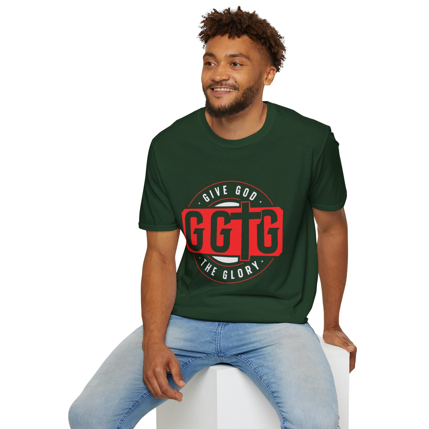 Unisex Softstyle T-Shirt - 'Give God the Glory & Tell Your Story' Inspirational Tee