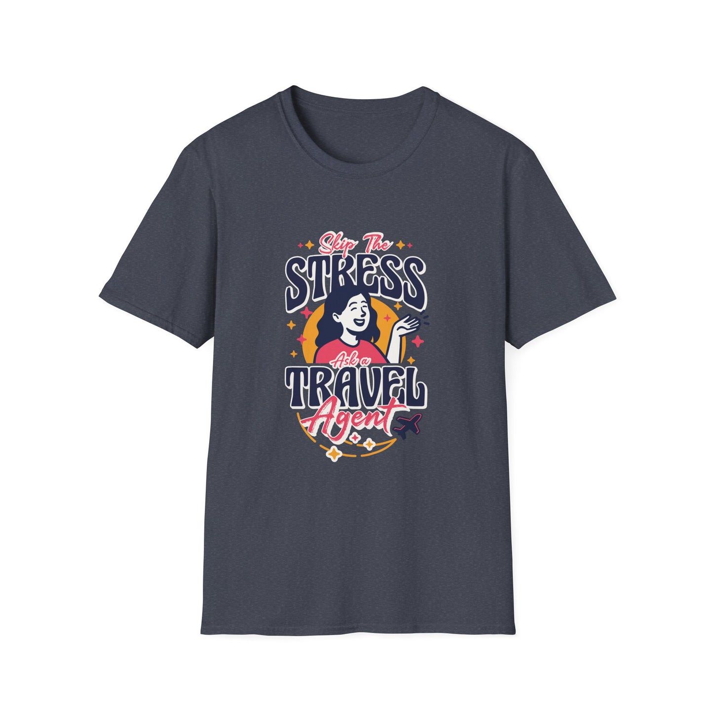 Travel Agent T-Shirt — " Skip the Stress Call a Travel Agent" Graphic Tee