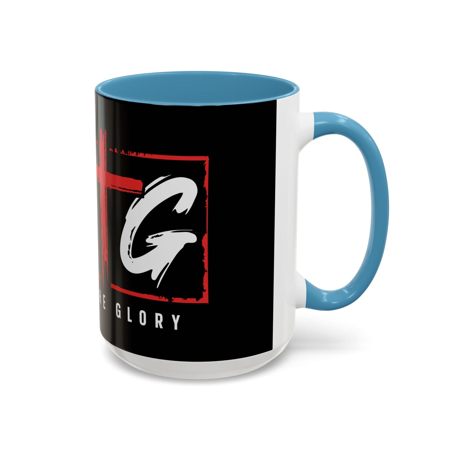 Inspirational Accent Coffee Mug - "Give God the Glory" - Perfect for Faith-Based Gifts