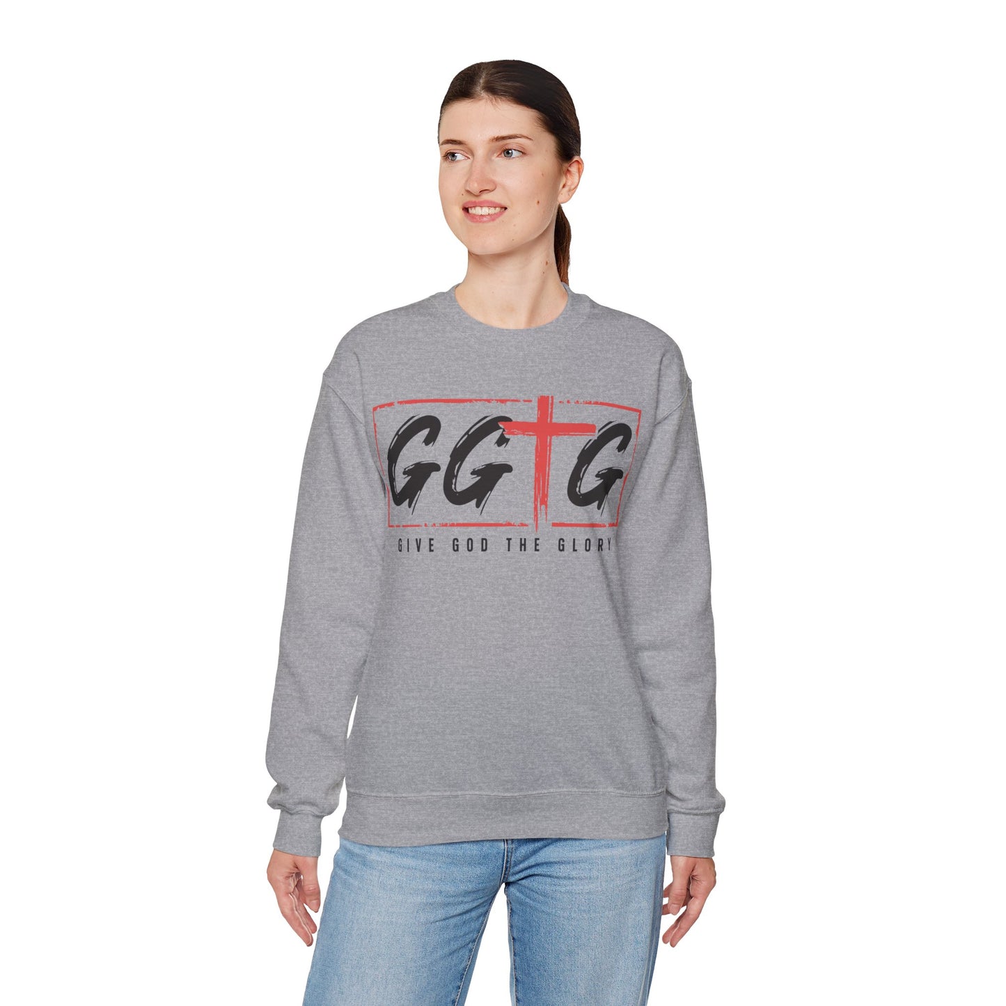 Unisex Crewneck Sweatshirt - "Give God the Glory" & "Tell Your Story" Design