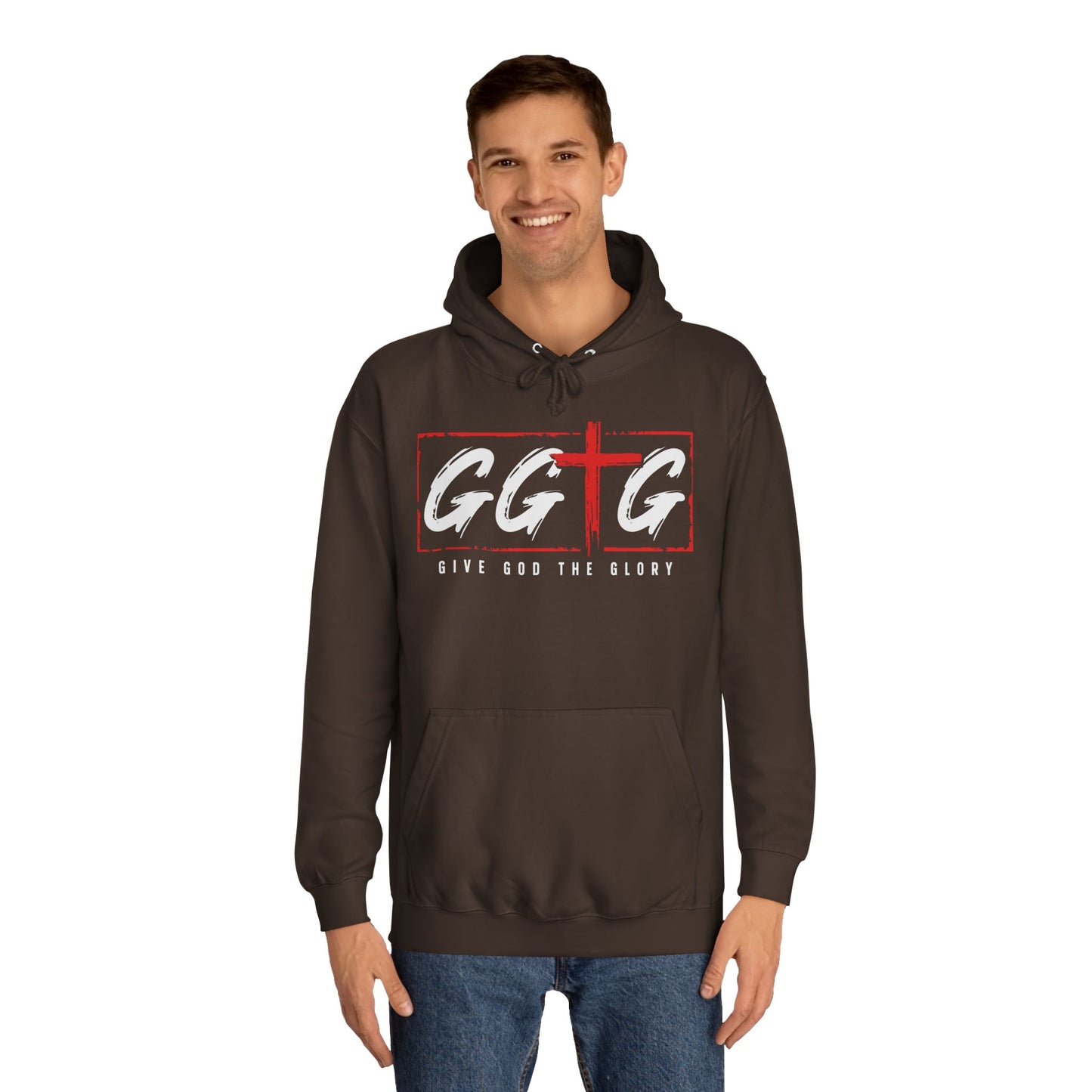 Unisex College Hoodie - Give God the Glory